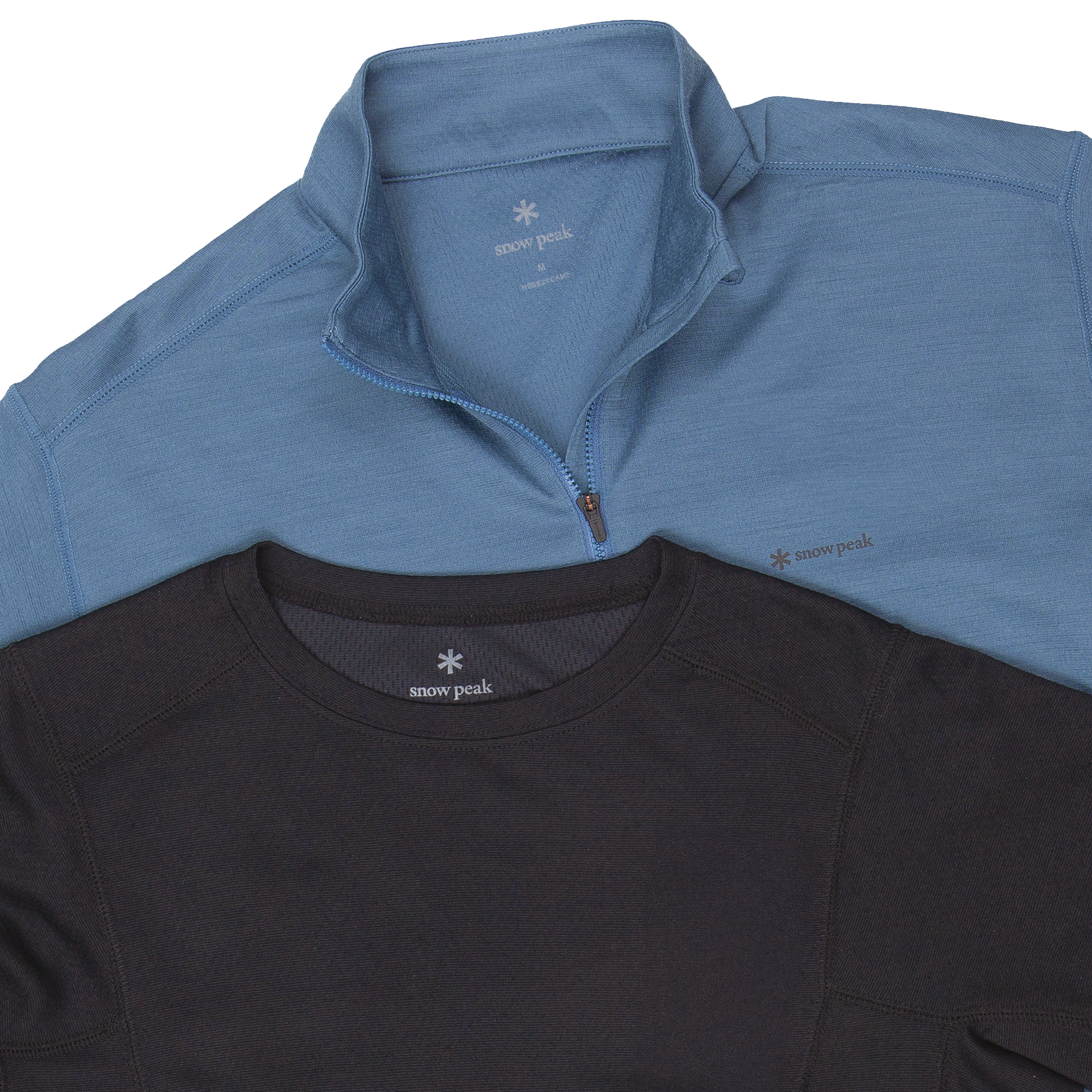 Pe/Wo Hybrid Half Zip Base Layer - Blue