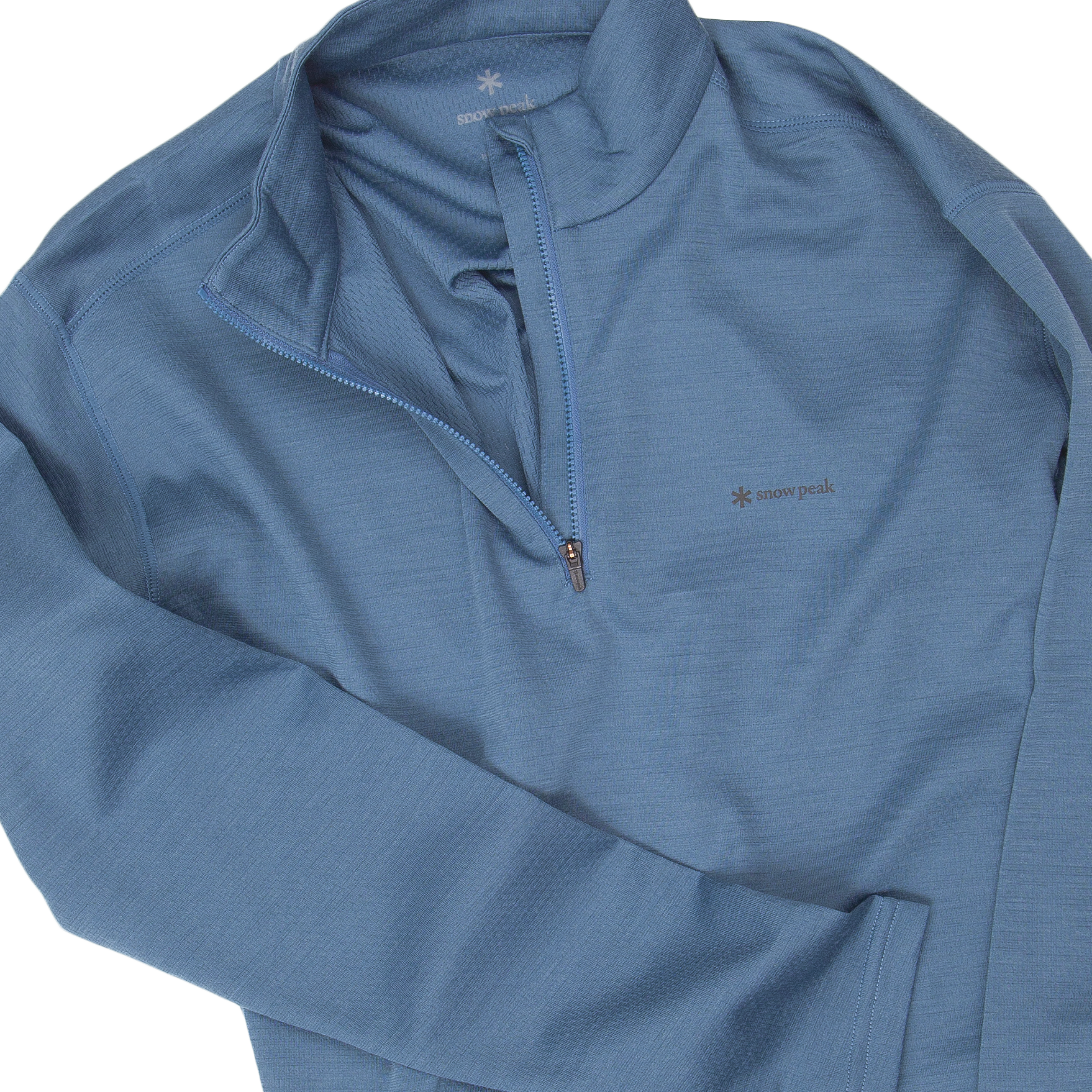 Pe/Wo Hybrid Half Zip Base Layer - Blue