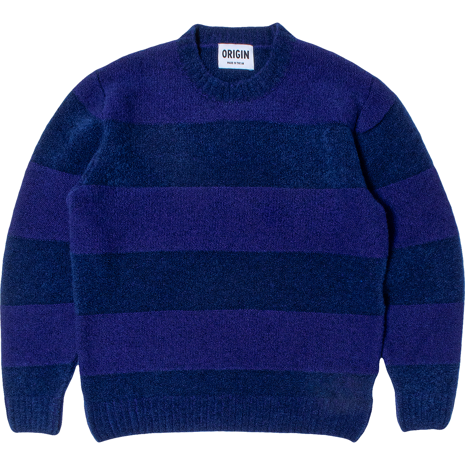 Souffle Stripe Crewneck - Prussian Blue