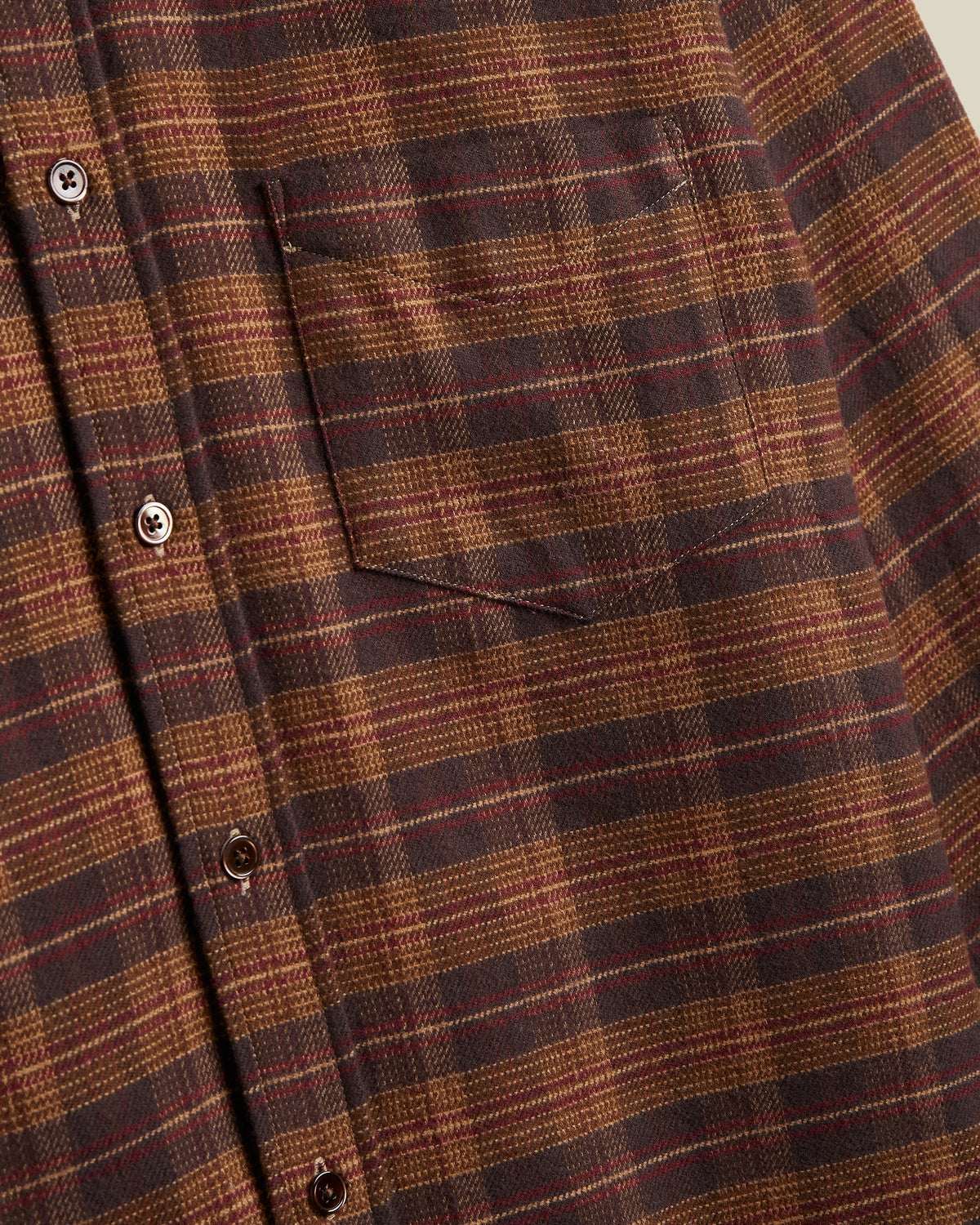 Trigo Flannel Shirt - Brown Plaid