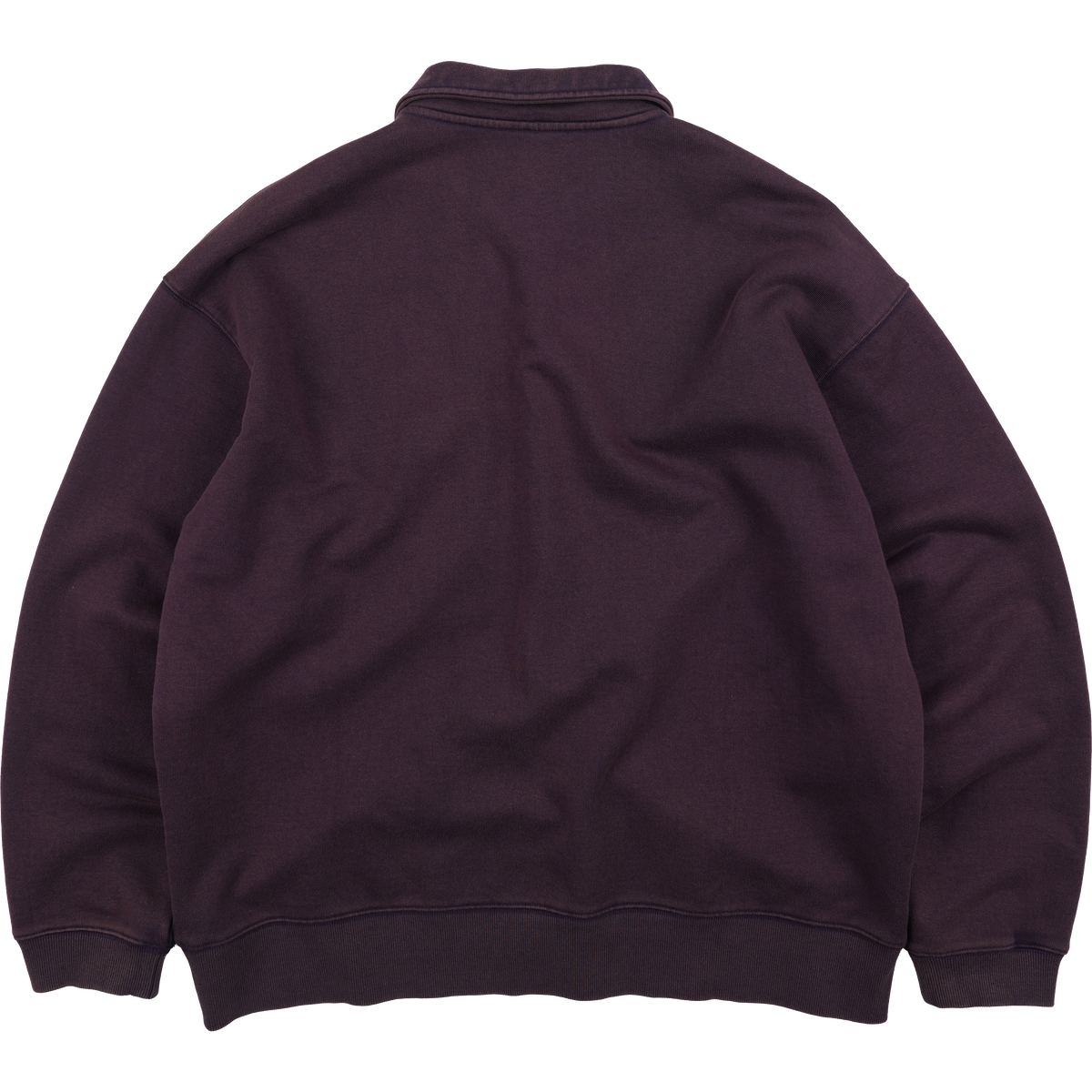 Vintage Dying Half Zip Sweat - Vintage Purple