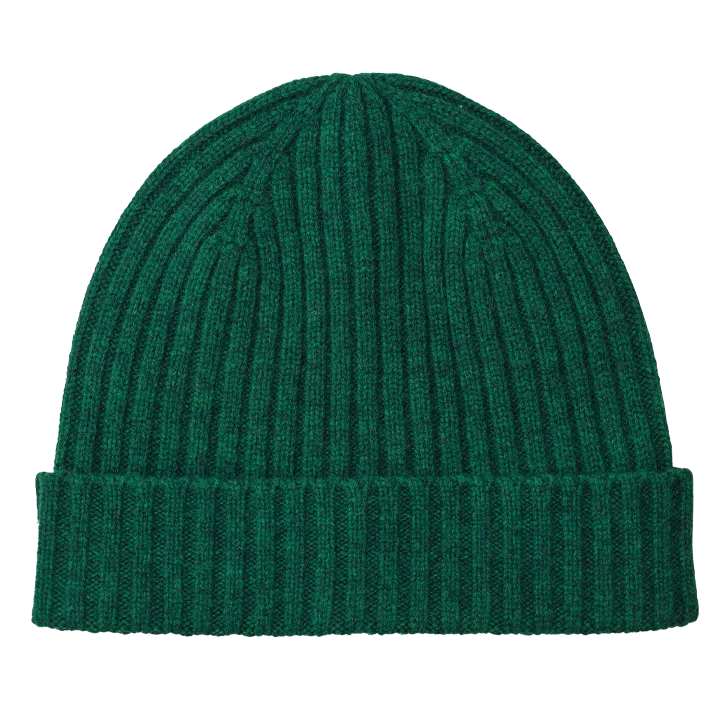 Lambswool Fisherman Beanie - Green