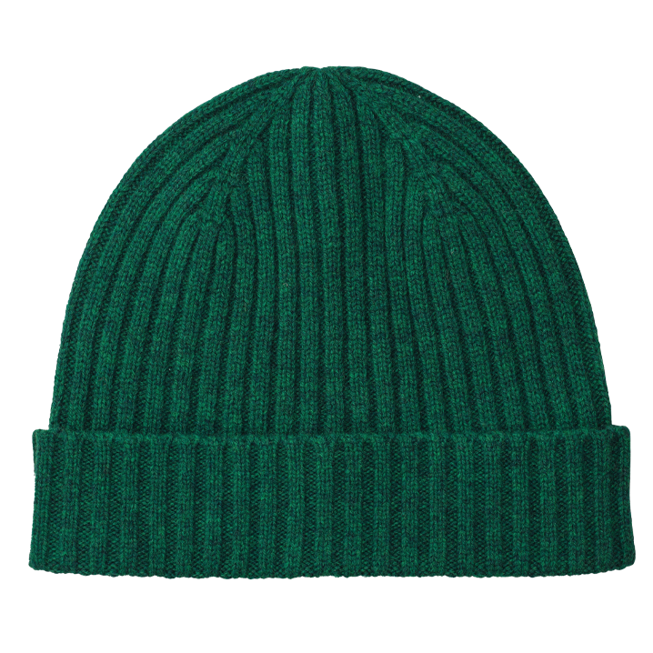 Lambswool Fisherman Beanie - Green