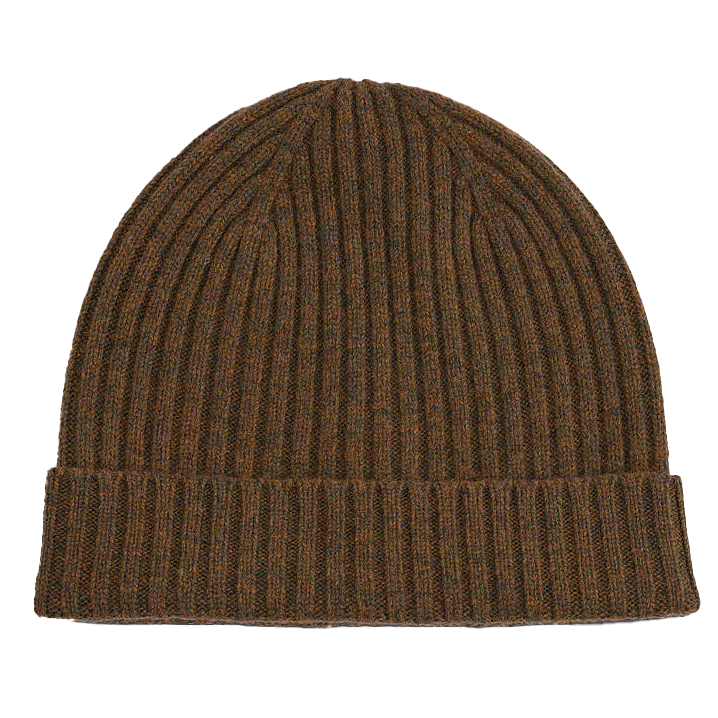 Lambswool Fisherman Beanie - Brown