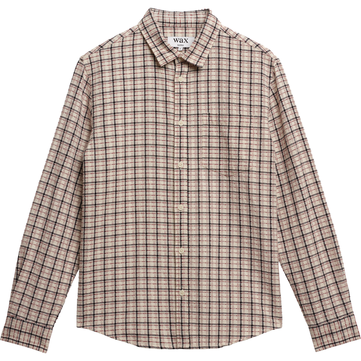 Shelly L/S Shirt - Ecru / Red