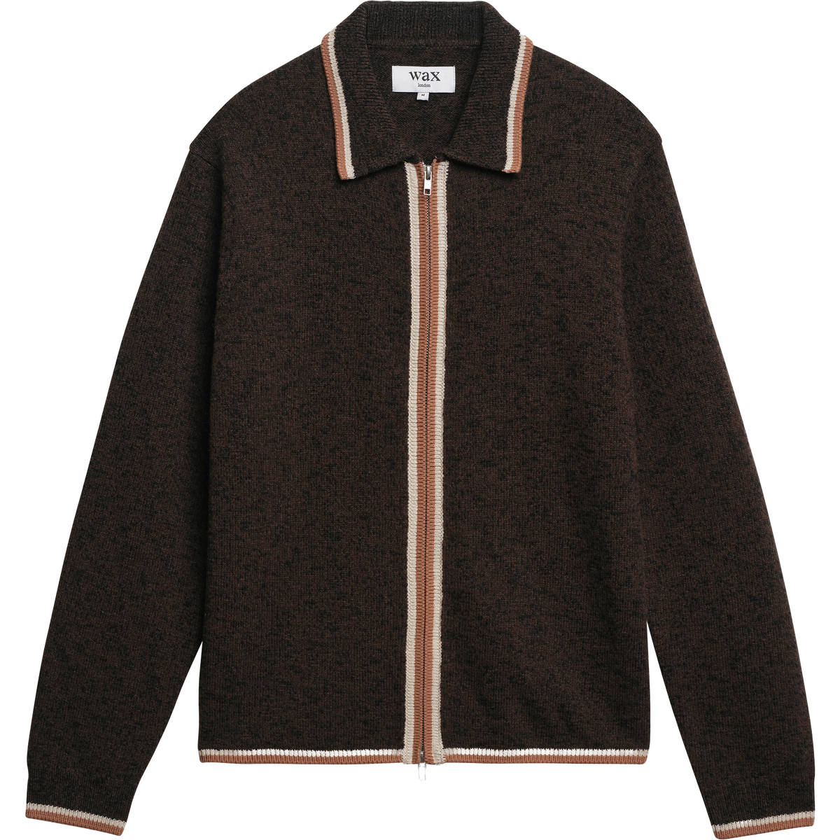 Lennox Zip Polo - Brown / Natural