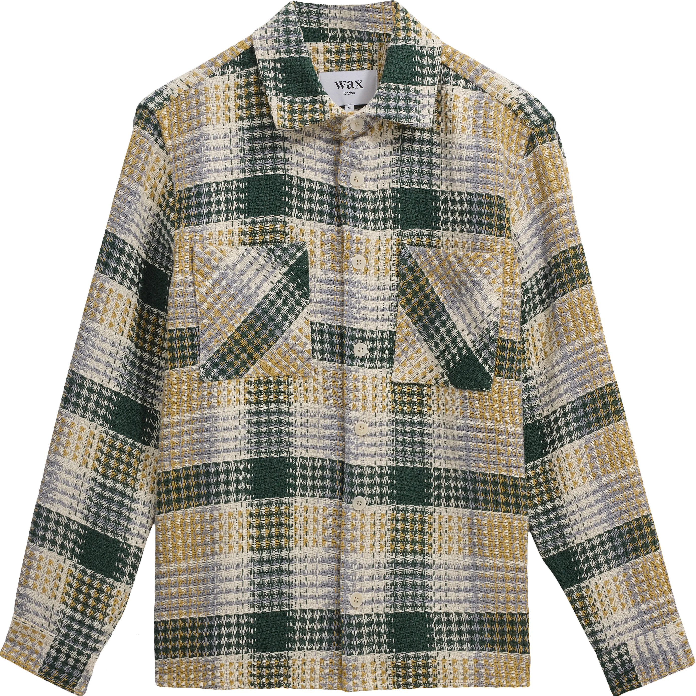 Whiting Overshirt - Ecru / Green Addle Check