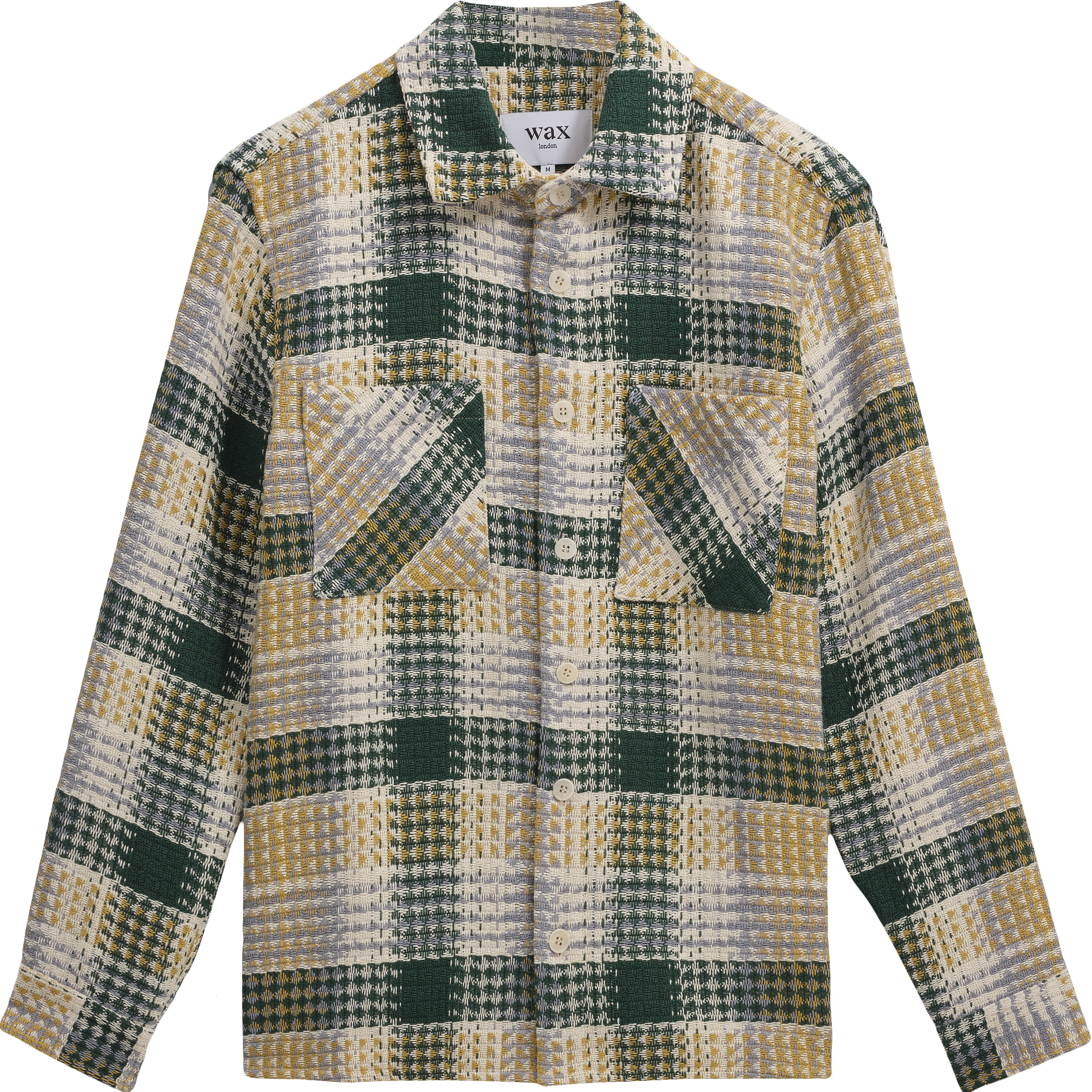 Whiting Overshirt - Ecru / Green Addle Check