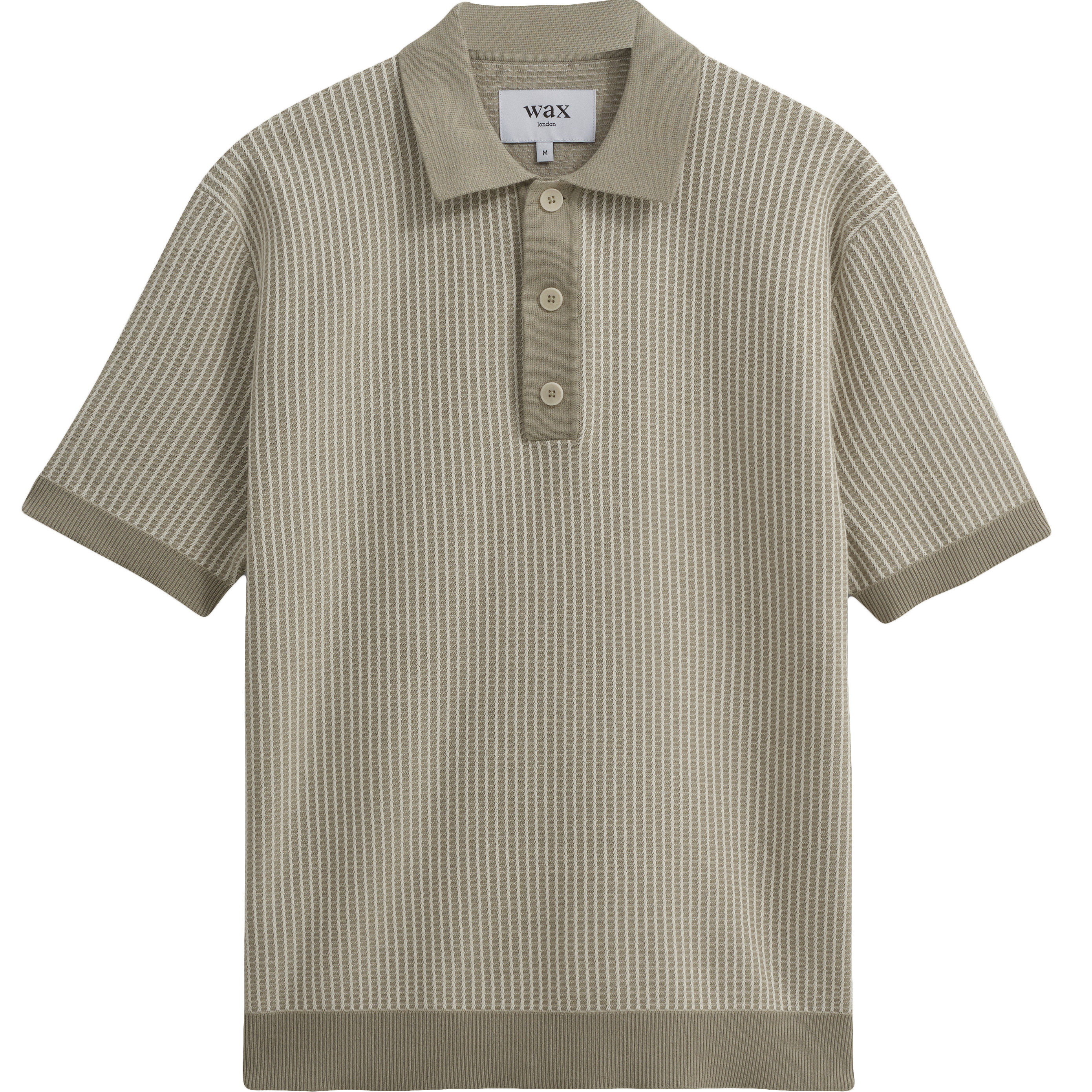 Turin Polo - Light Khaki Stripe