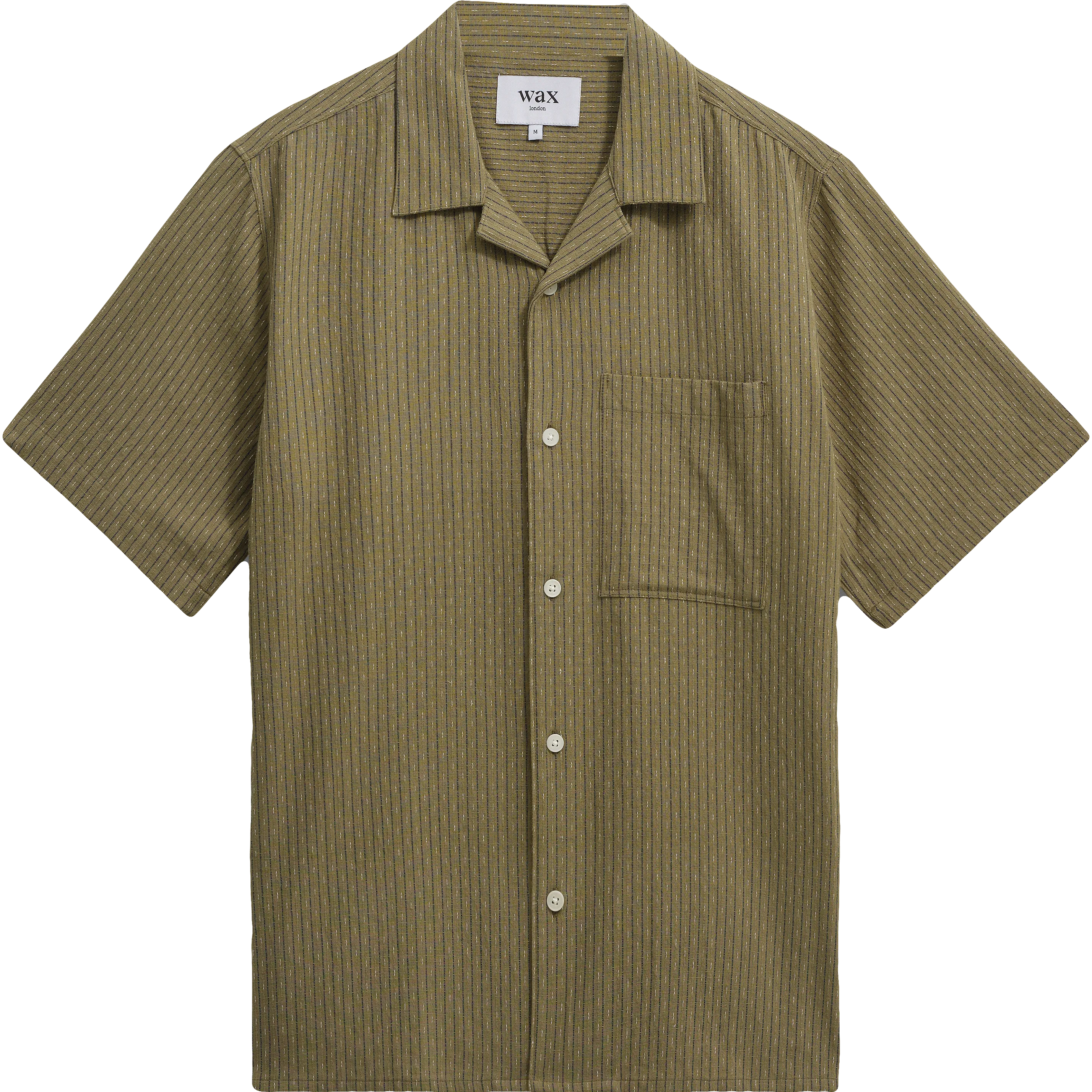 Didcot Shirt - Khaki Slub Stripe