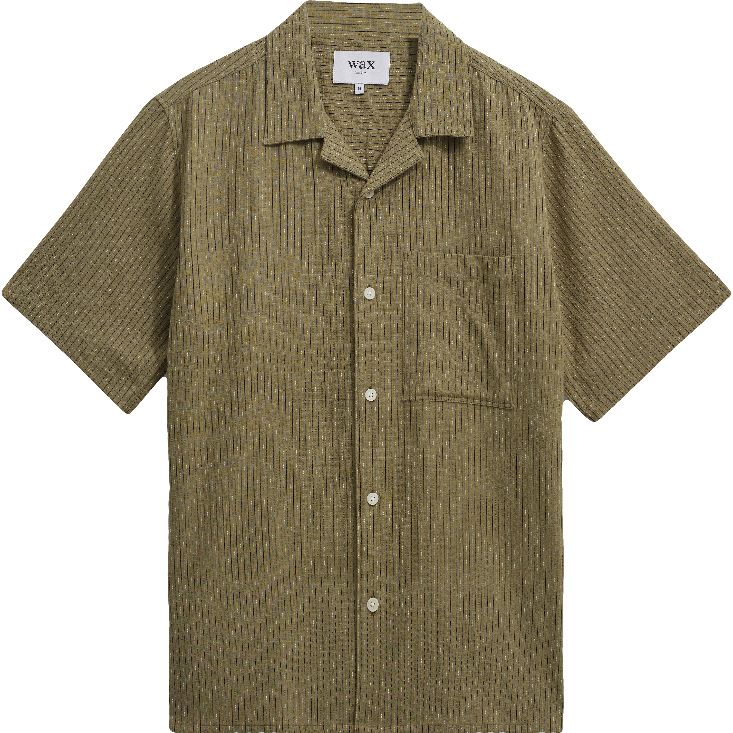 Didcot Shirt - Khaki Slub Stripe