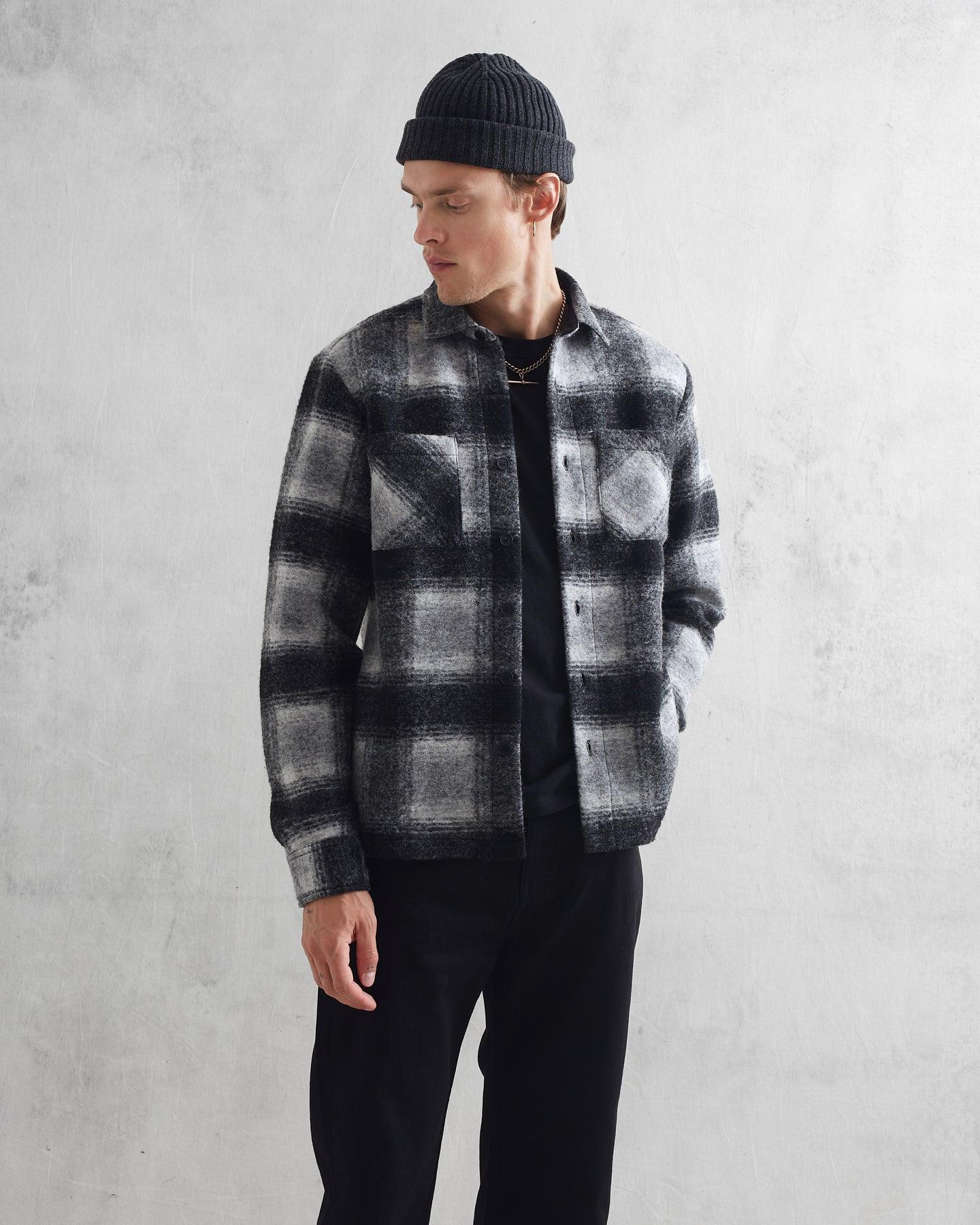 Whiting Overshirt Wool - Pine Charcoal