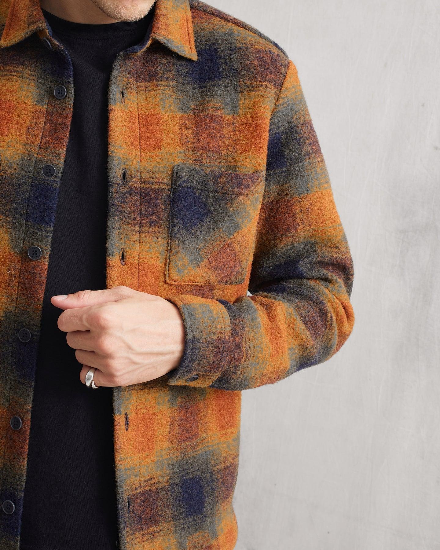 Whiting Overshirt Wool - Pine Orange