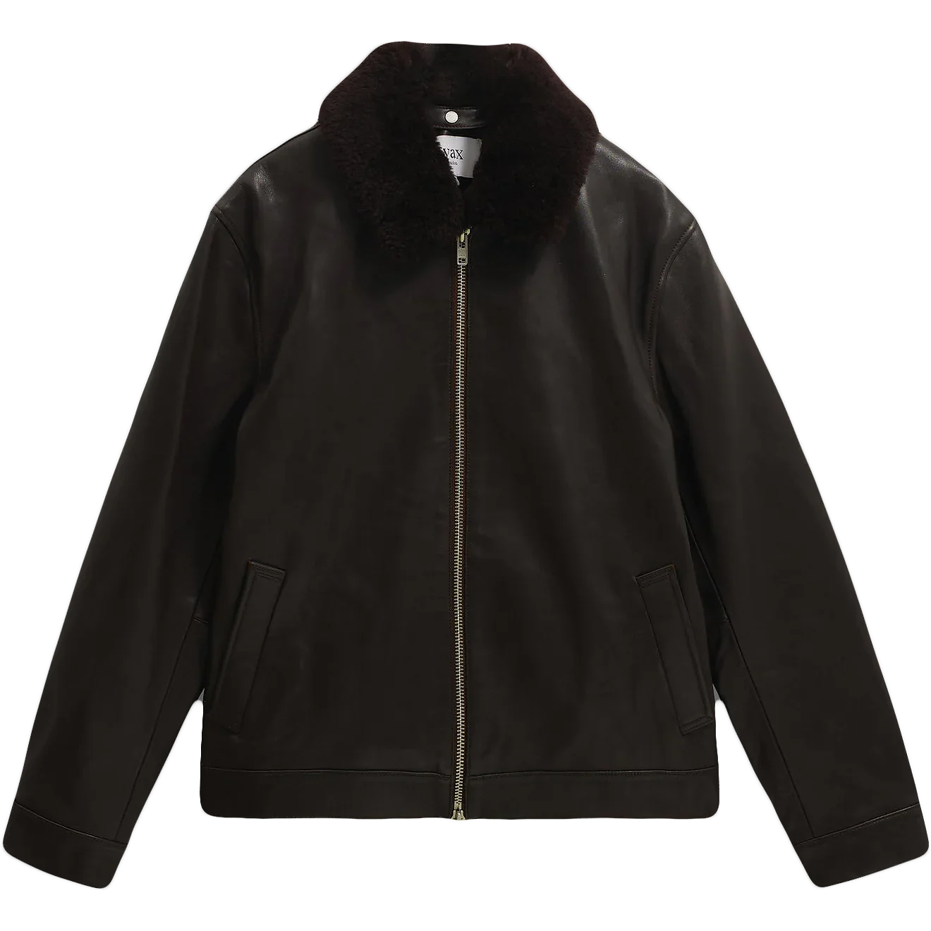 Kendal Flight Leather Jacket - Dark Brown