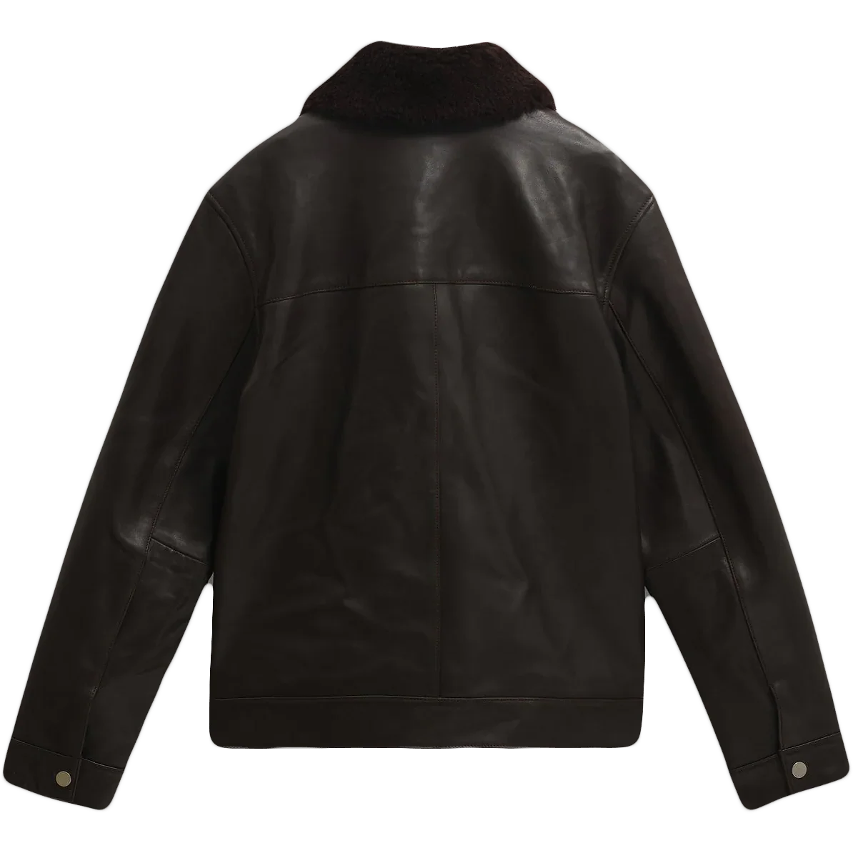 Kendal Flight Leather Jacket - Dark Brown