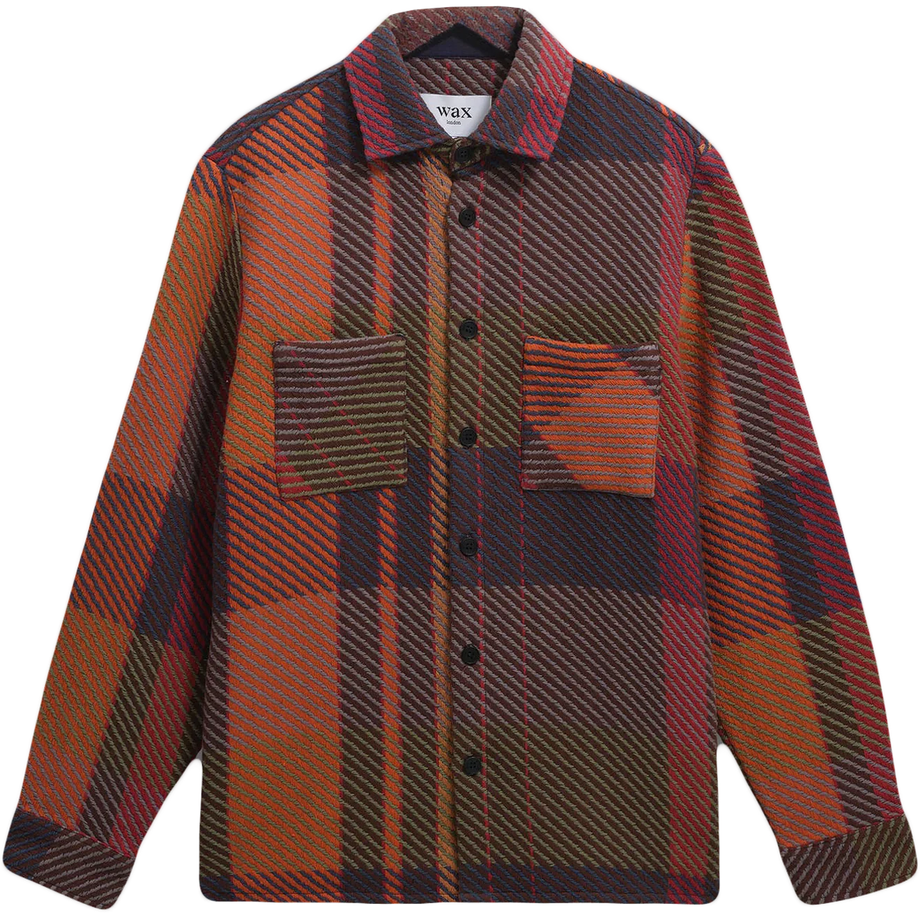 Whiting Overshirt - Orange / Multi Tempo Check