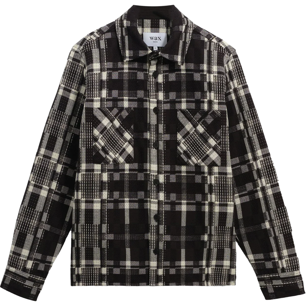 Whiting Overshirt - Black / Ecru Glitch Check