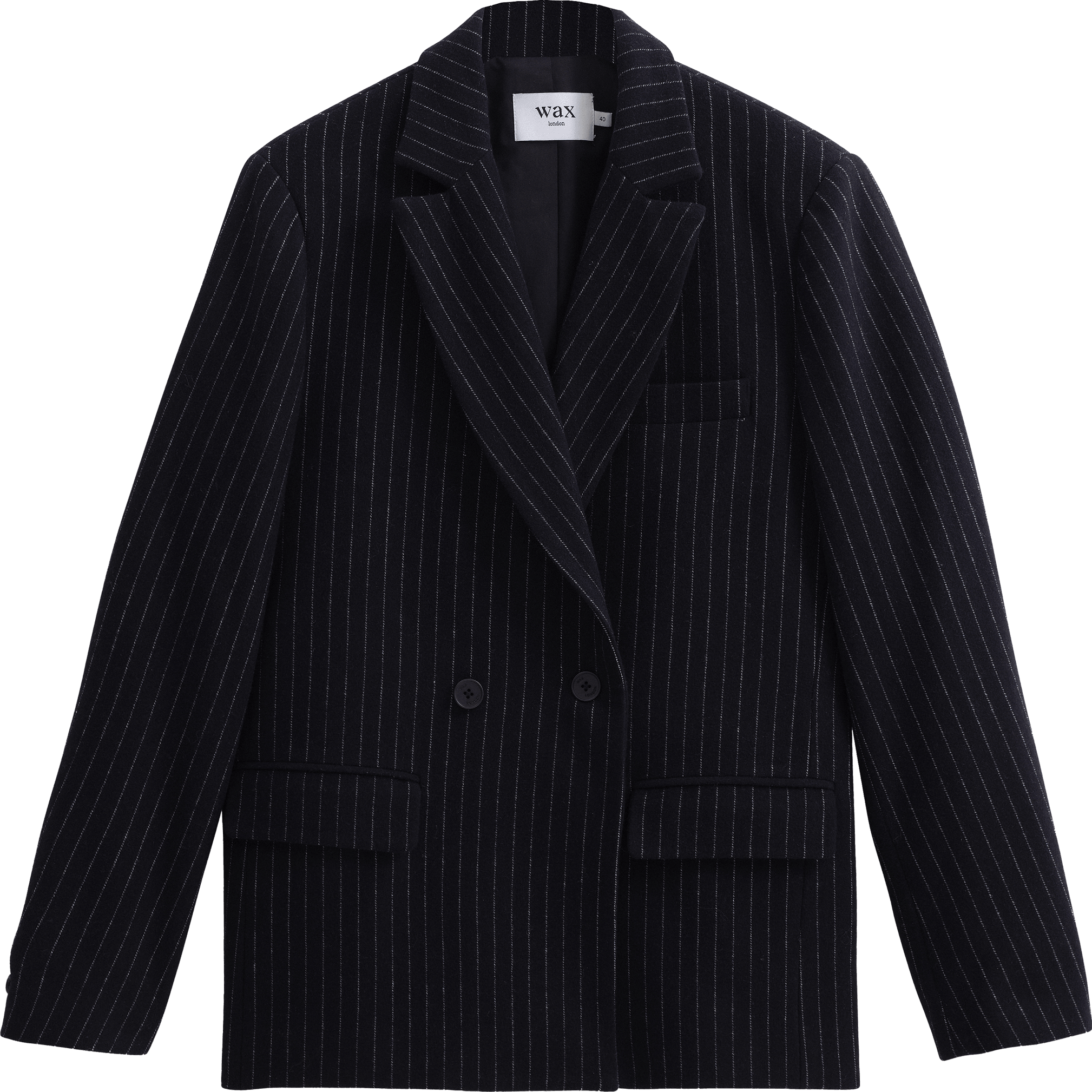 Wool Gekko Blazer - Navy Pinstripe