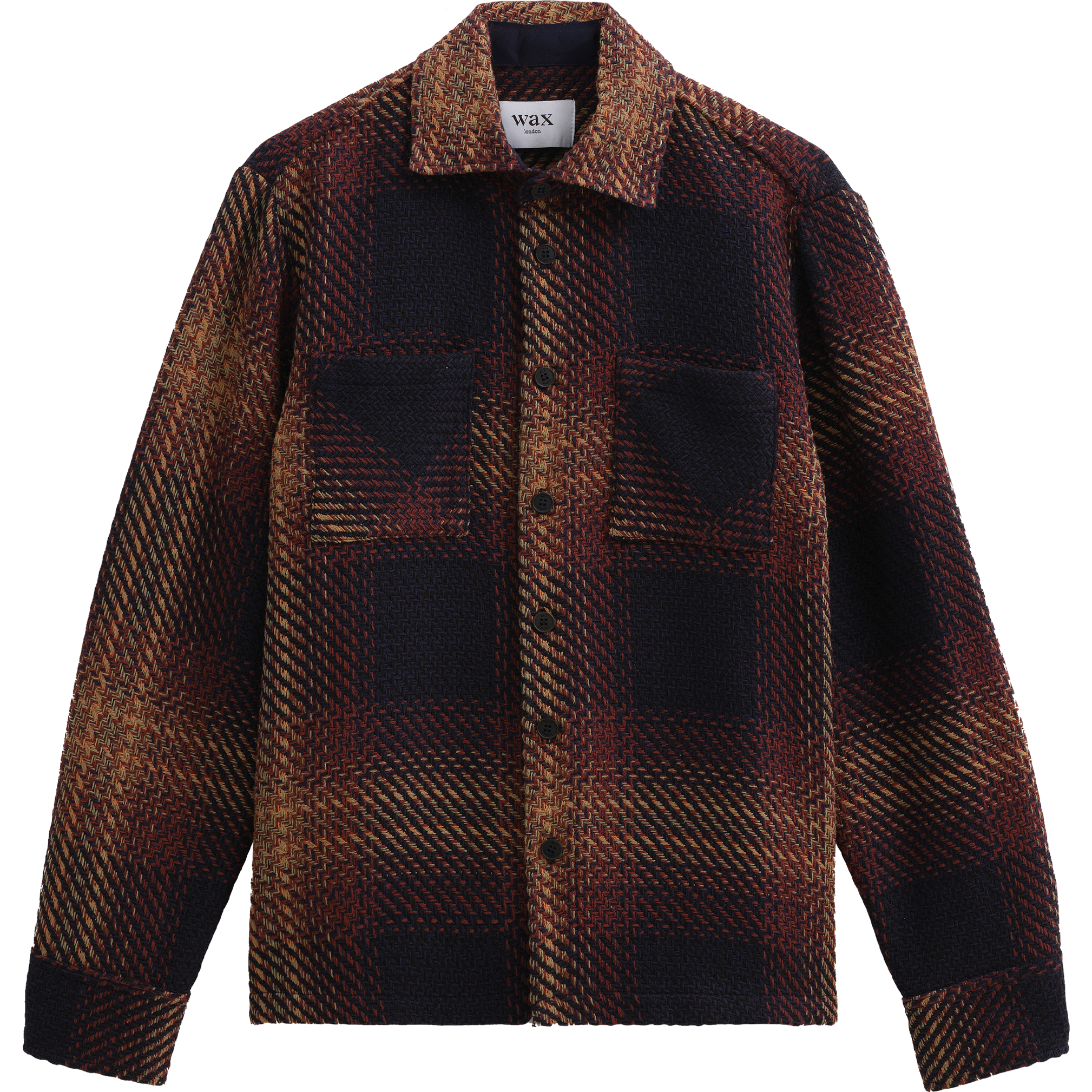 Whiting Ombre Overshirt - Navy / Caramel