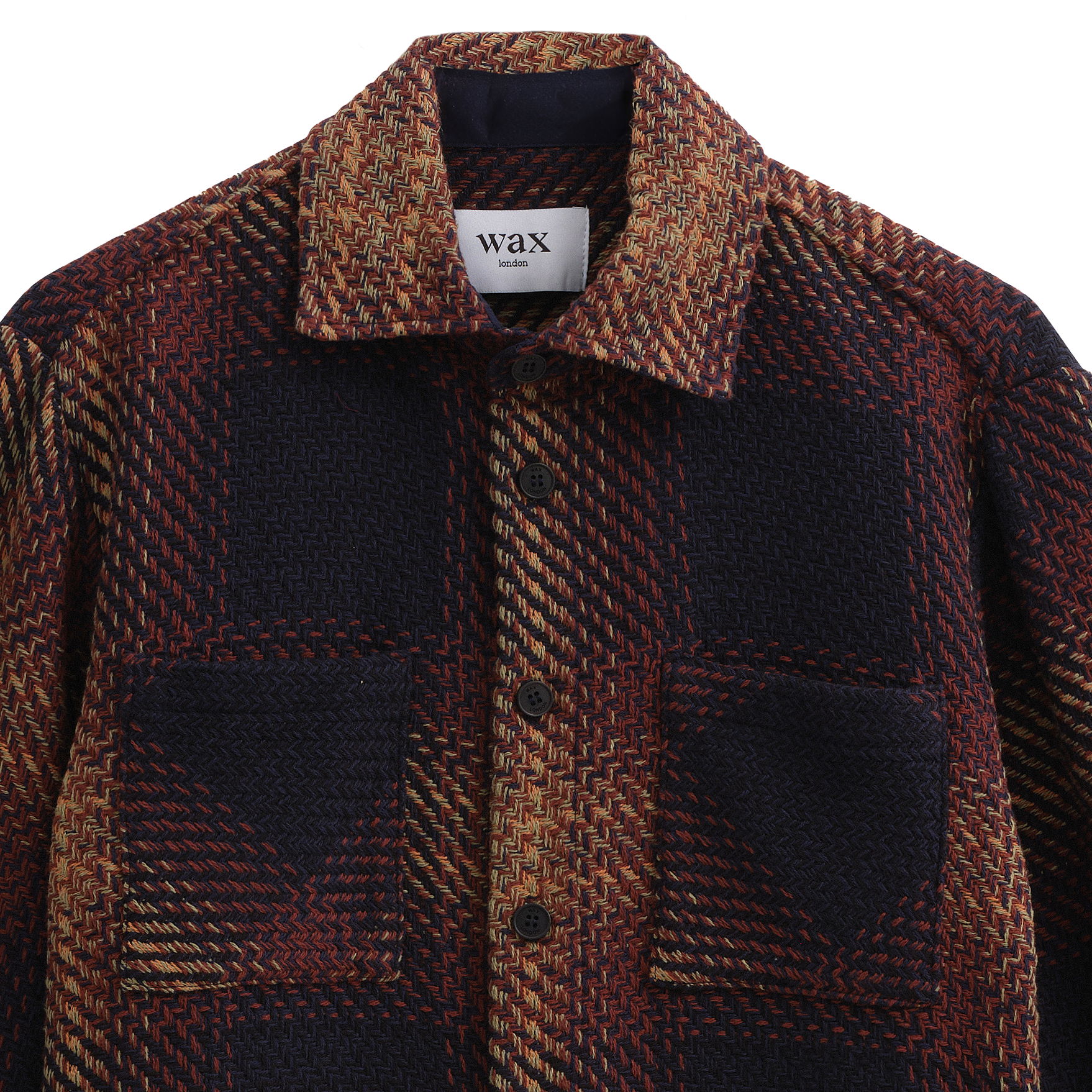 Whiting Ombre Overshirt - Navy / Caramel