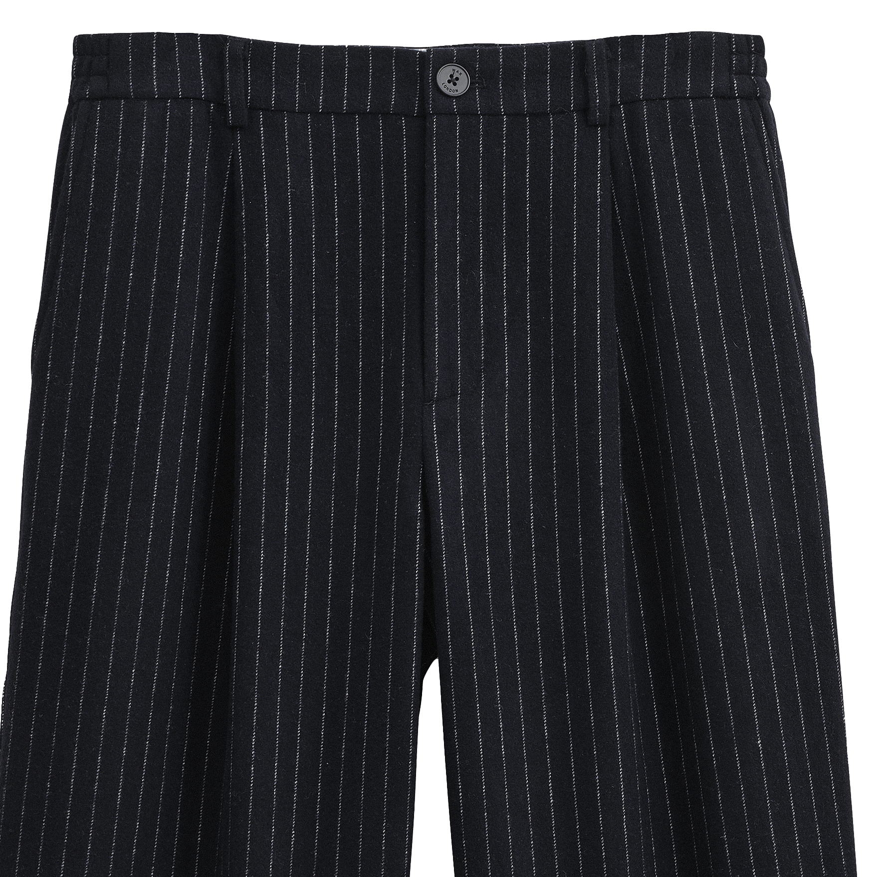 Wool Malham Trouser - Navy Pinstripe