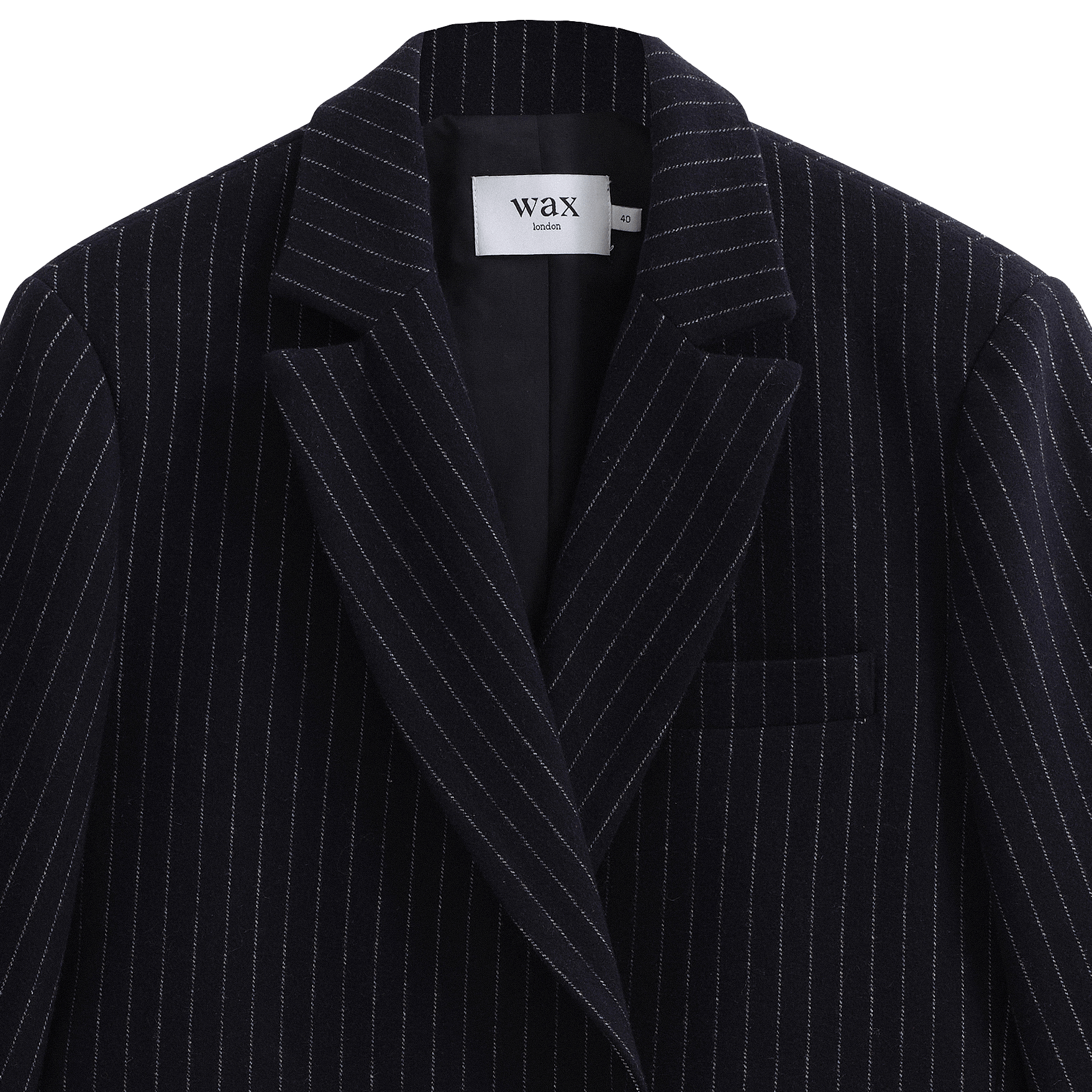 Wool Gekko Blazer - Navy Pinstripe