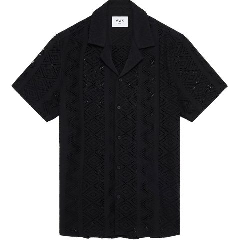 Didcot Shirt - Black Geo Lace