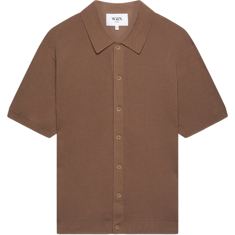 Tellaro Texture Rib Shirt - Brown