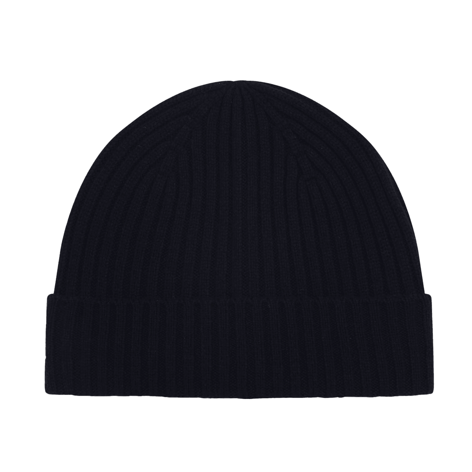 Fisherman Lambswool Beanie - Navy