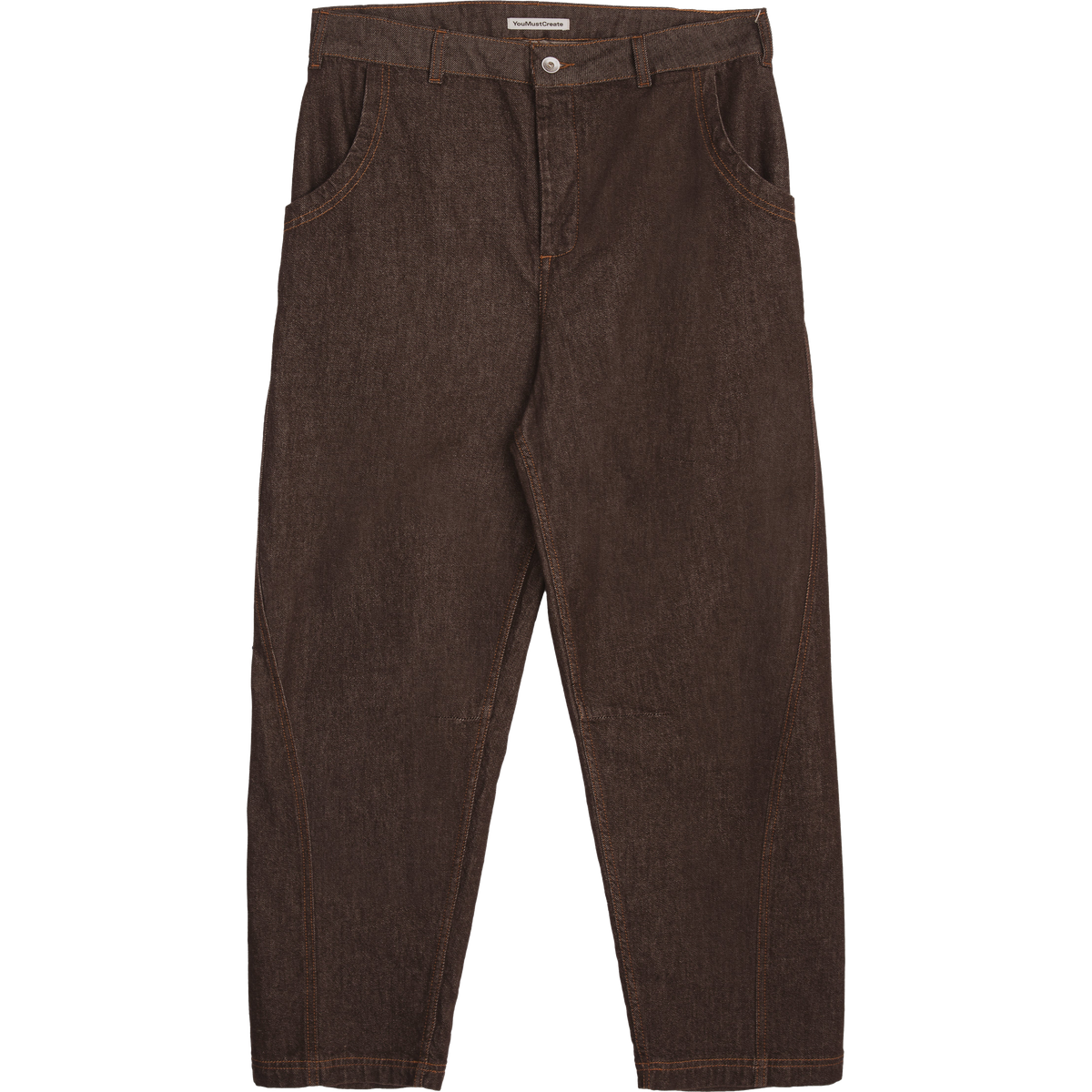 Twisted Seam Trouser - Brown