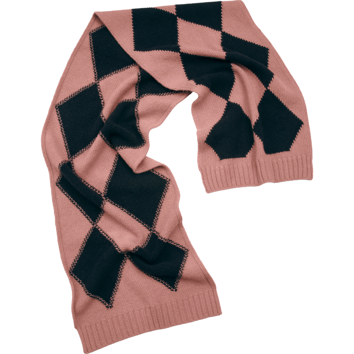 Blanket Scarf - Black / Pink