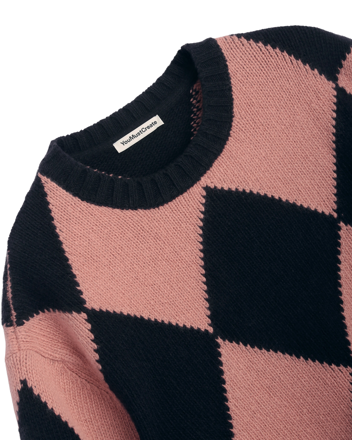 Flint Crew Neck - Black / Pink