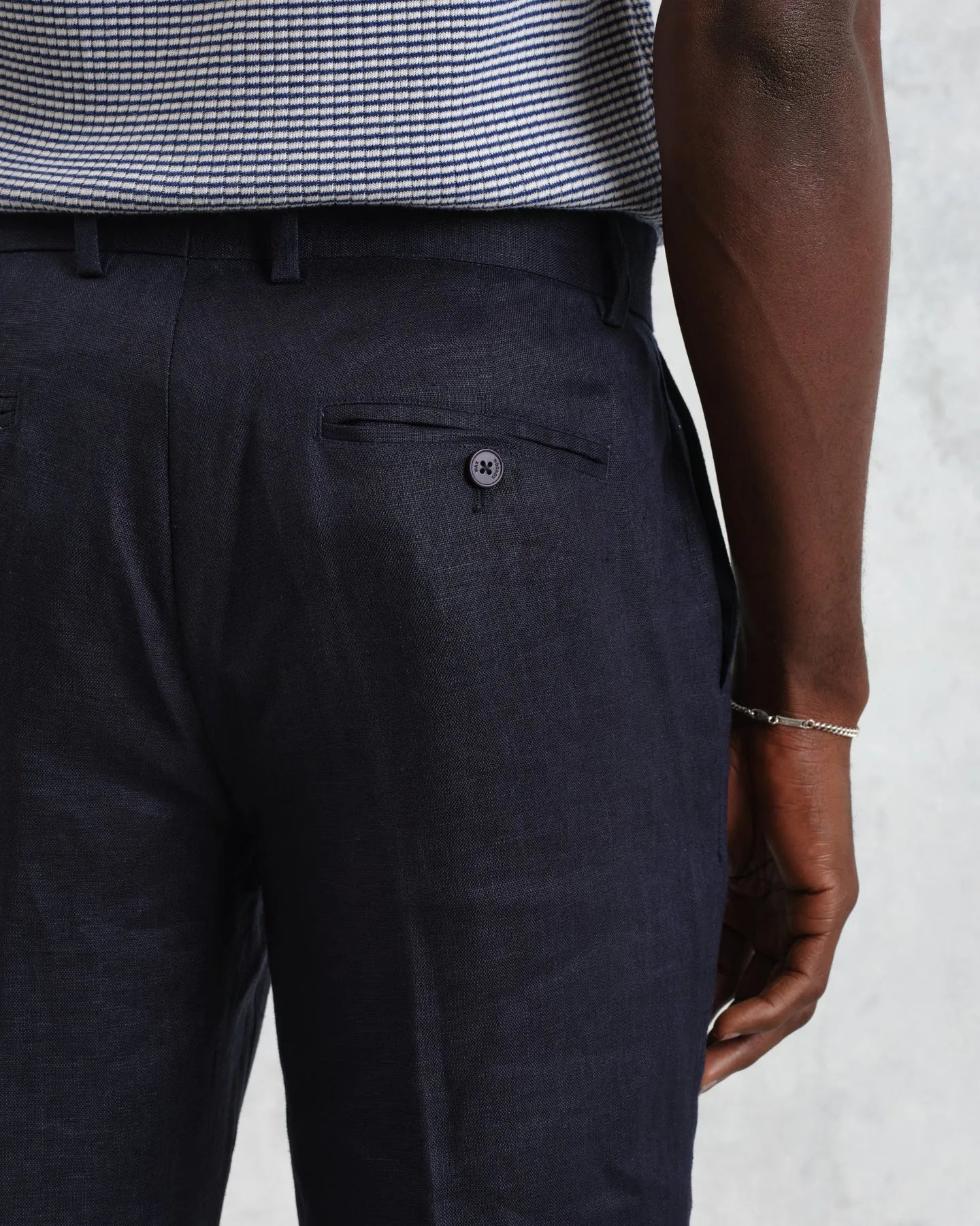 Alp Linen Smart Trouser - Midnight