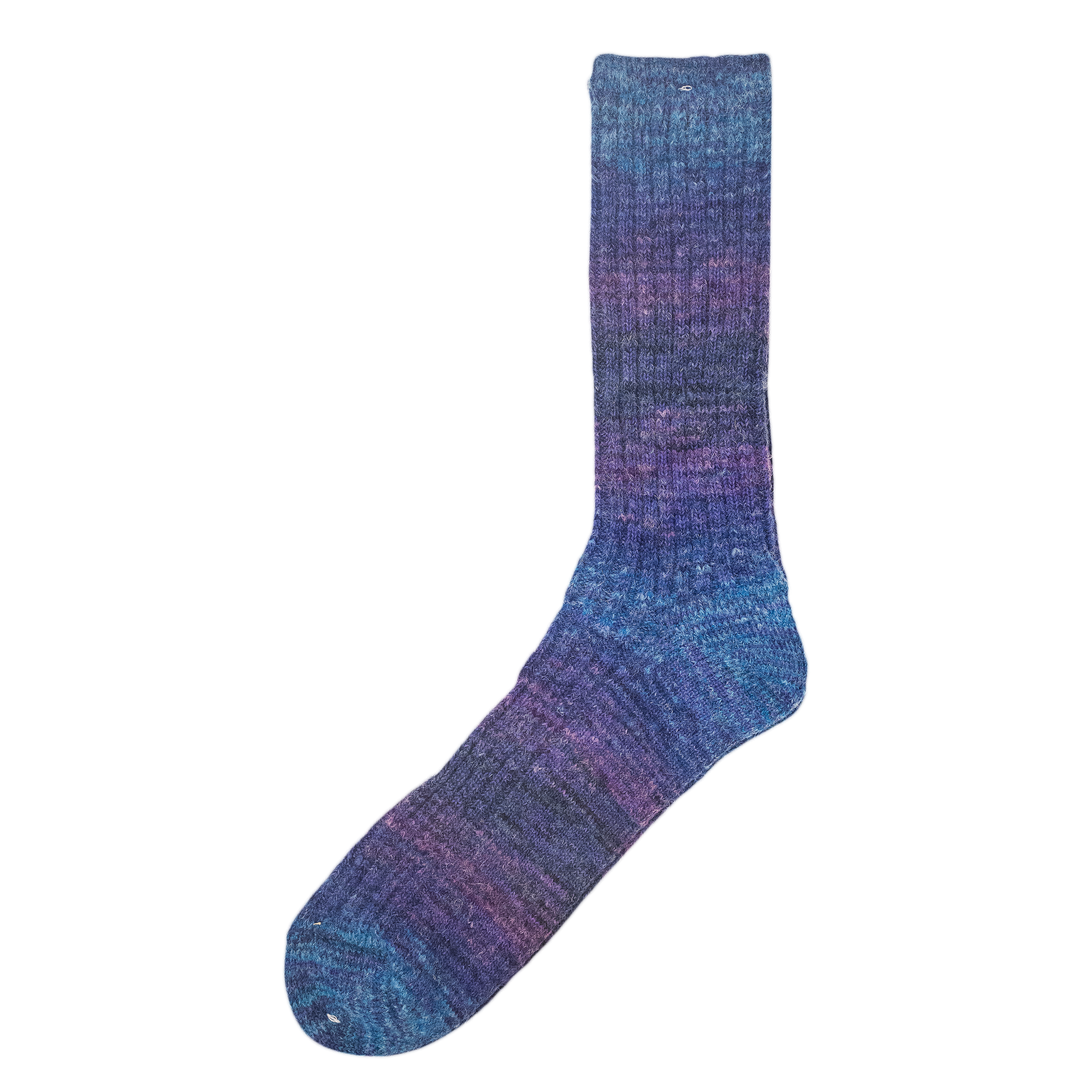Splash Pattern Crew Sock - Indigo