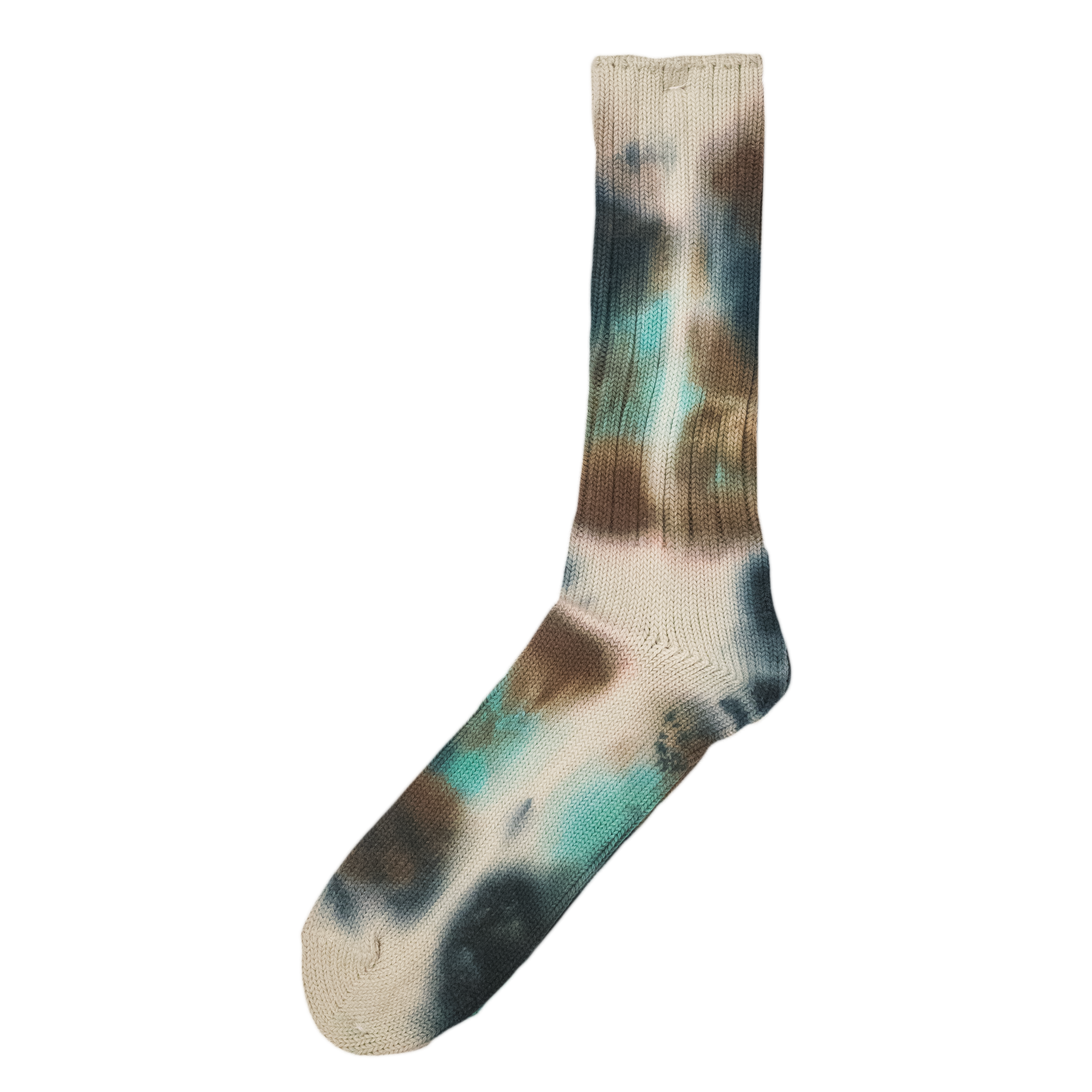 Scatter Dye Crew Sock  - Mint