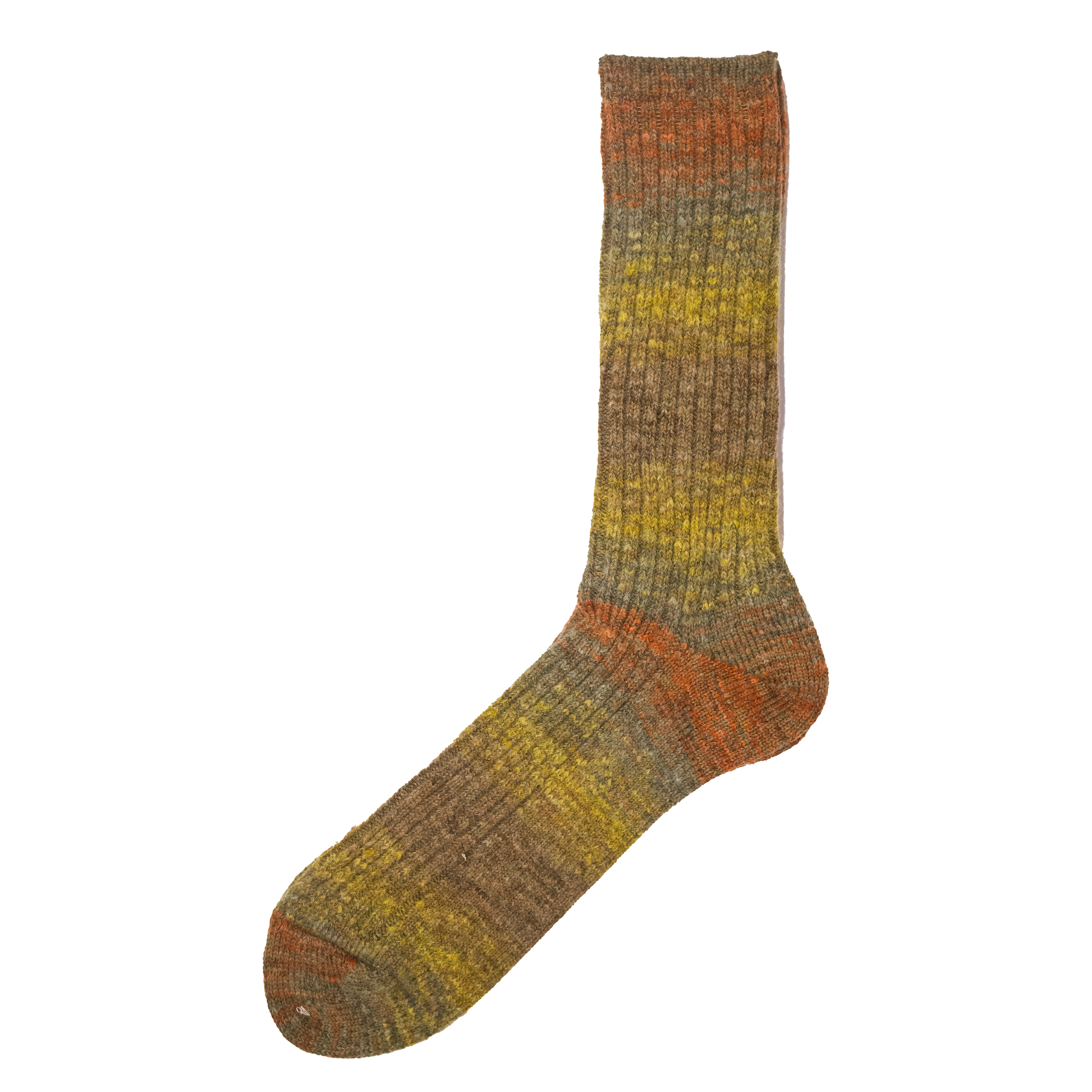Splash Pattern Crew Sock - Mustard