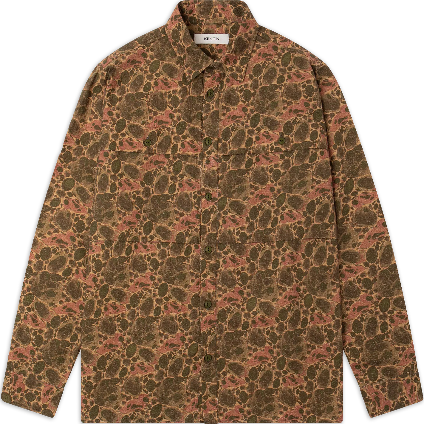 Taymount Overshirt - Olive Marble