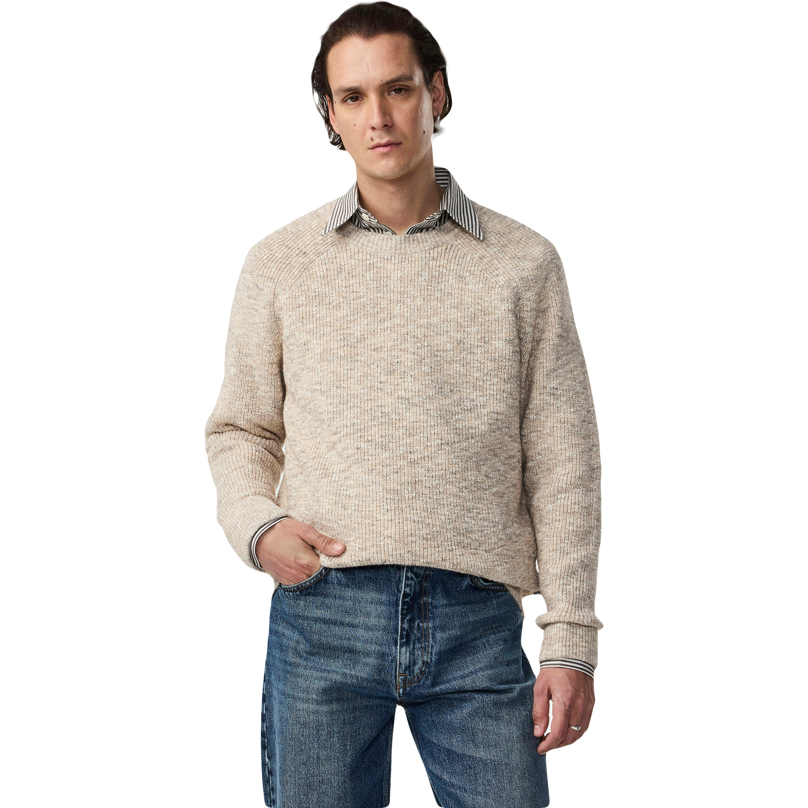 Jacobo Boucle Yarn Sweater - White Pepper