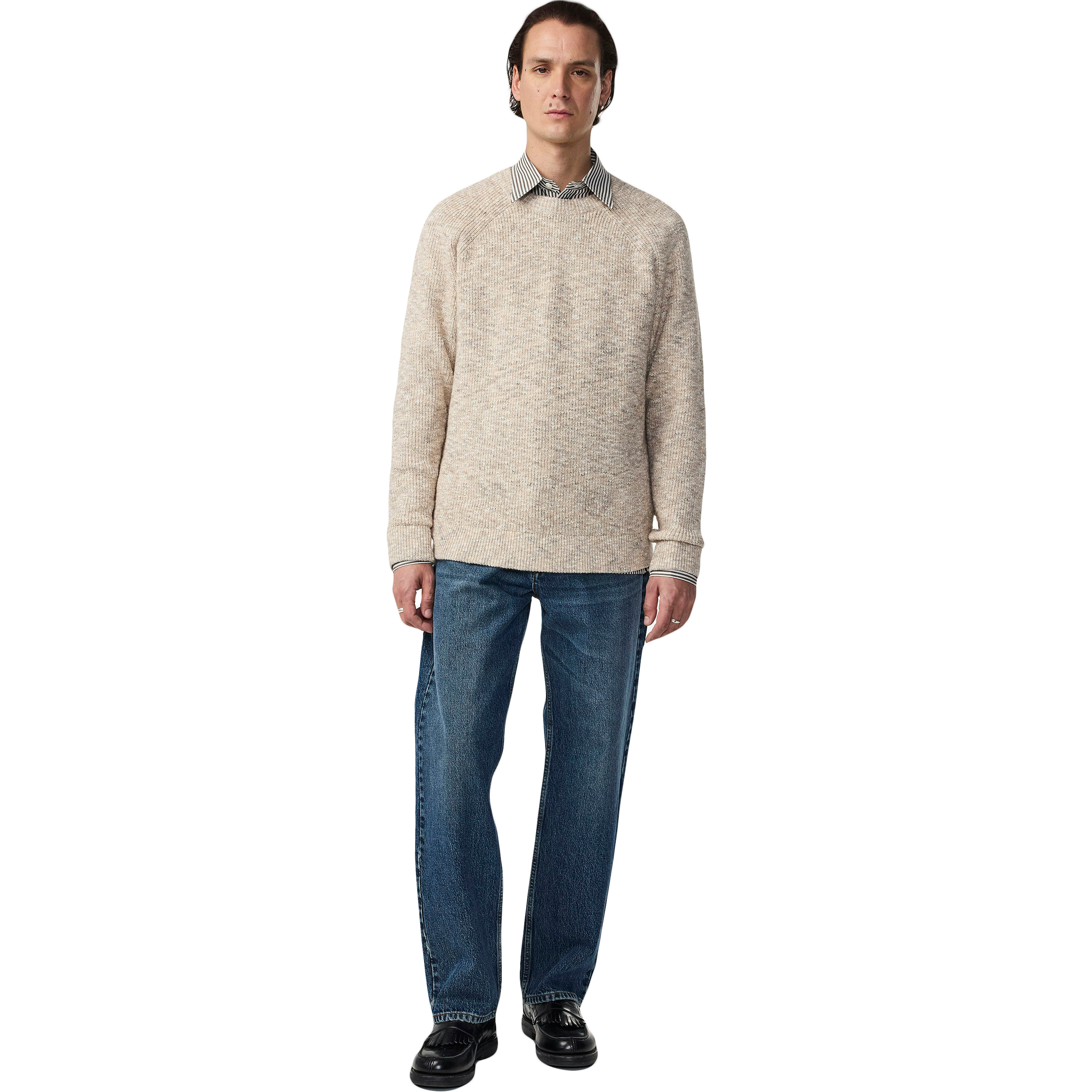Jacobo Boucle Yarn Sweater - White Pepper