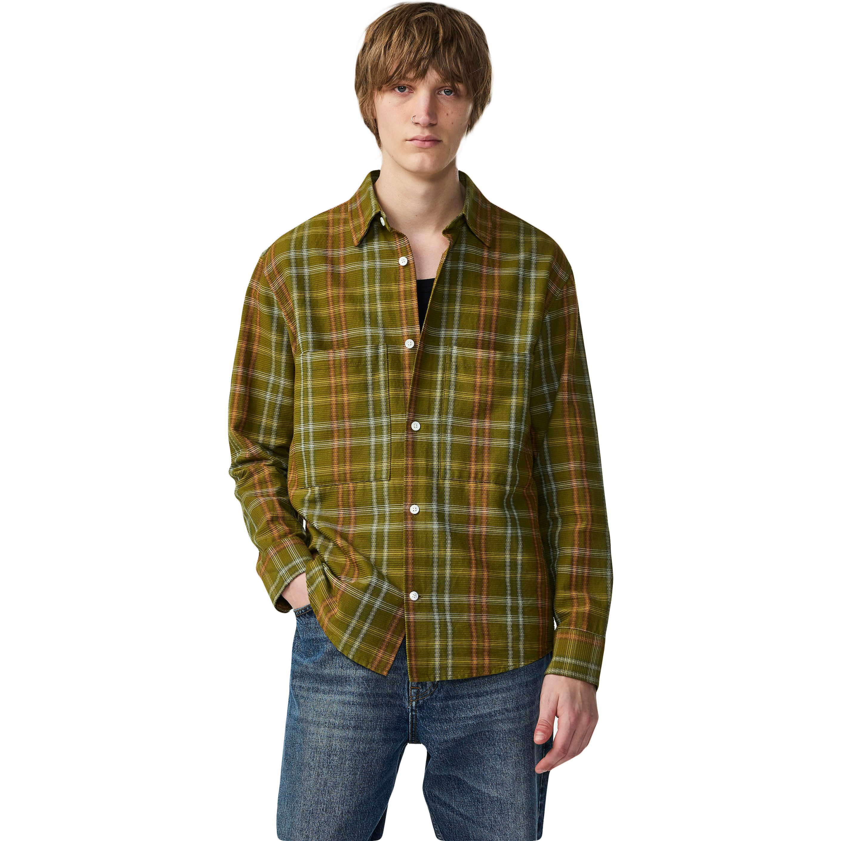 Freddy Bedford Corduroy Shirt - Green Check