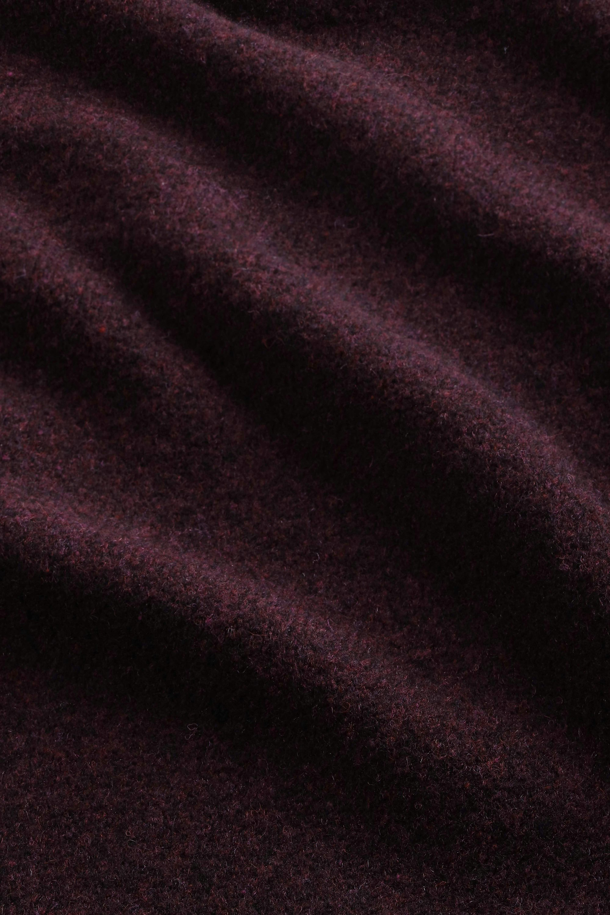 Hope Boucle Yarn Polo - Wine Red