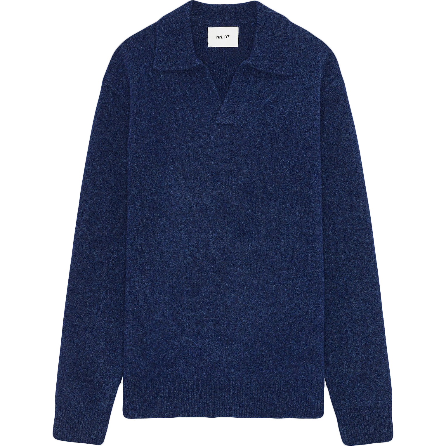 Hope Boucle Yarn Polo - Navy Blue