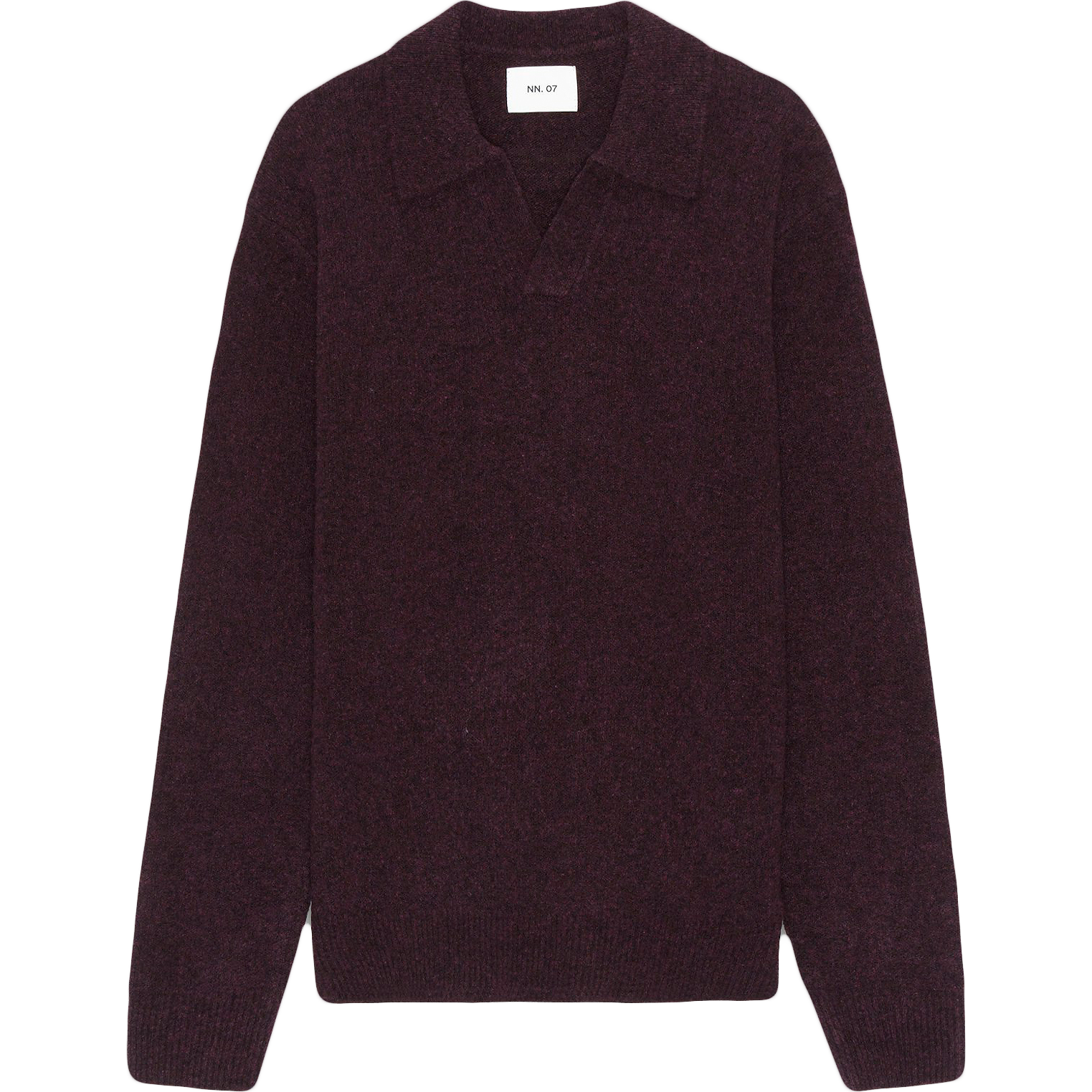 Hope Boucle Yarn Polo - Wine Red