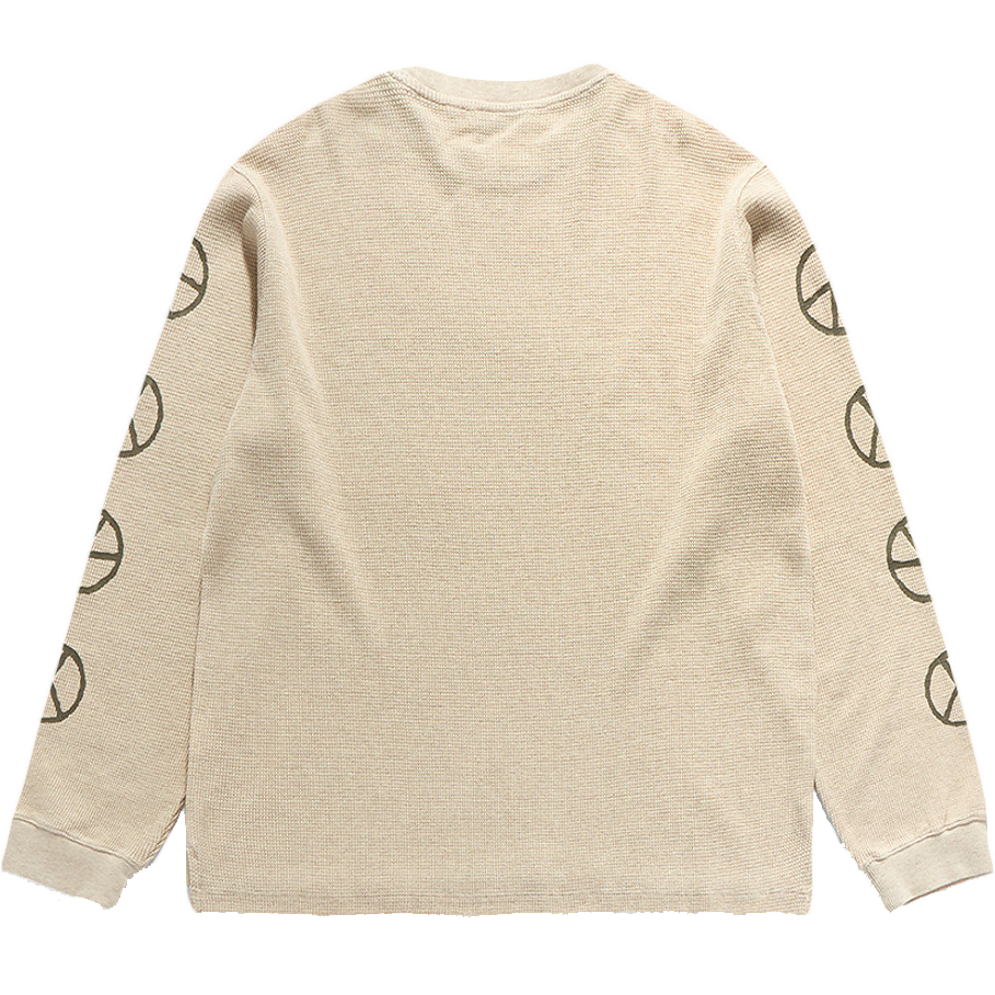 Peace Symbol LS T-Shirt - Oatmeal