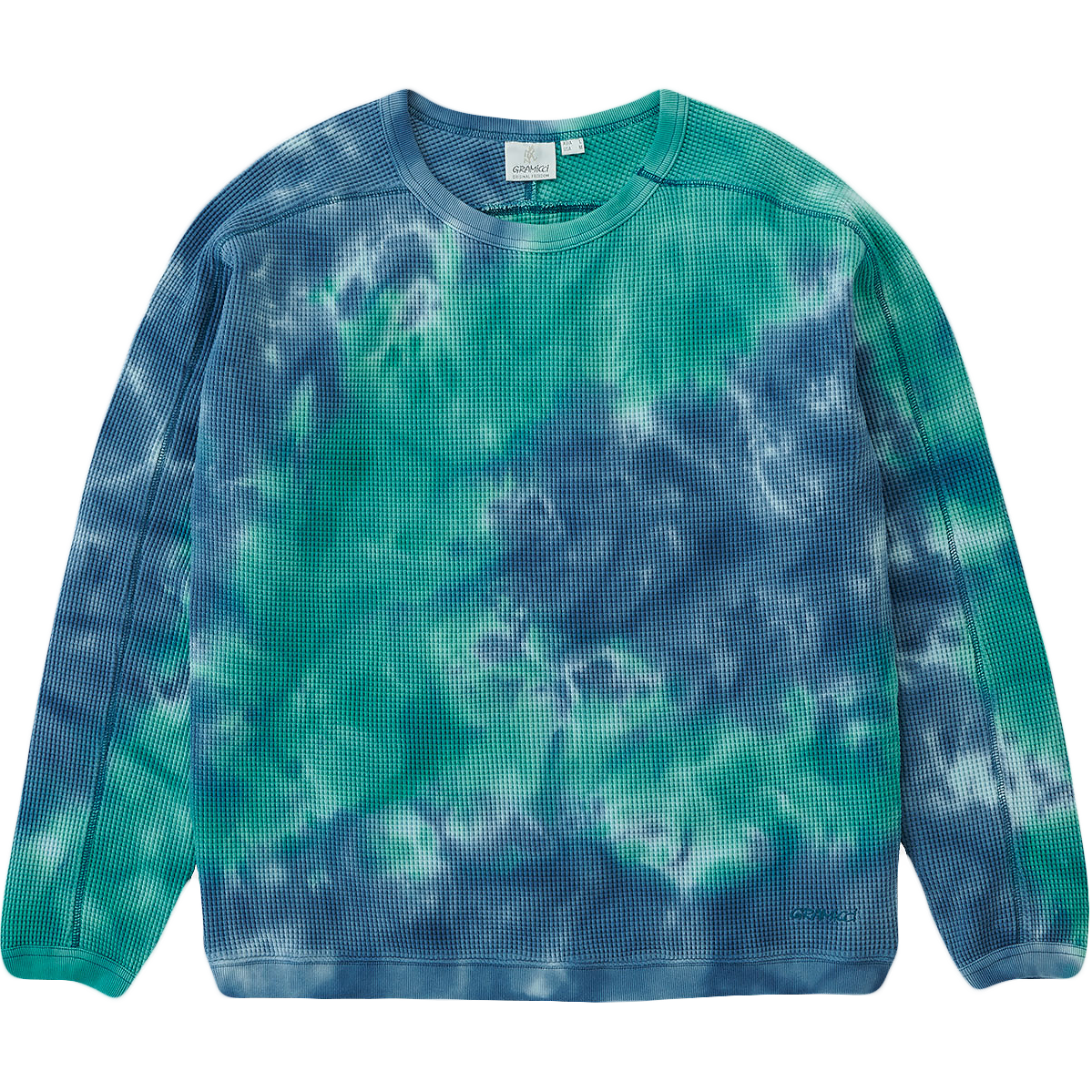 Tie-Dye Waffle Crew - Turquoise