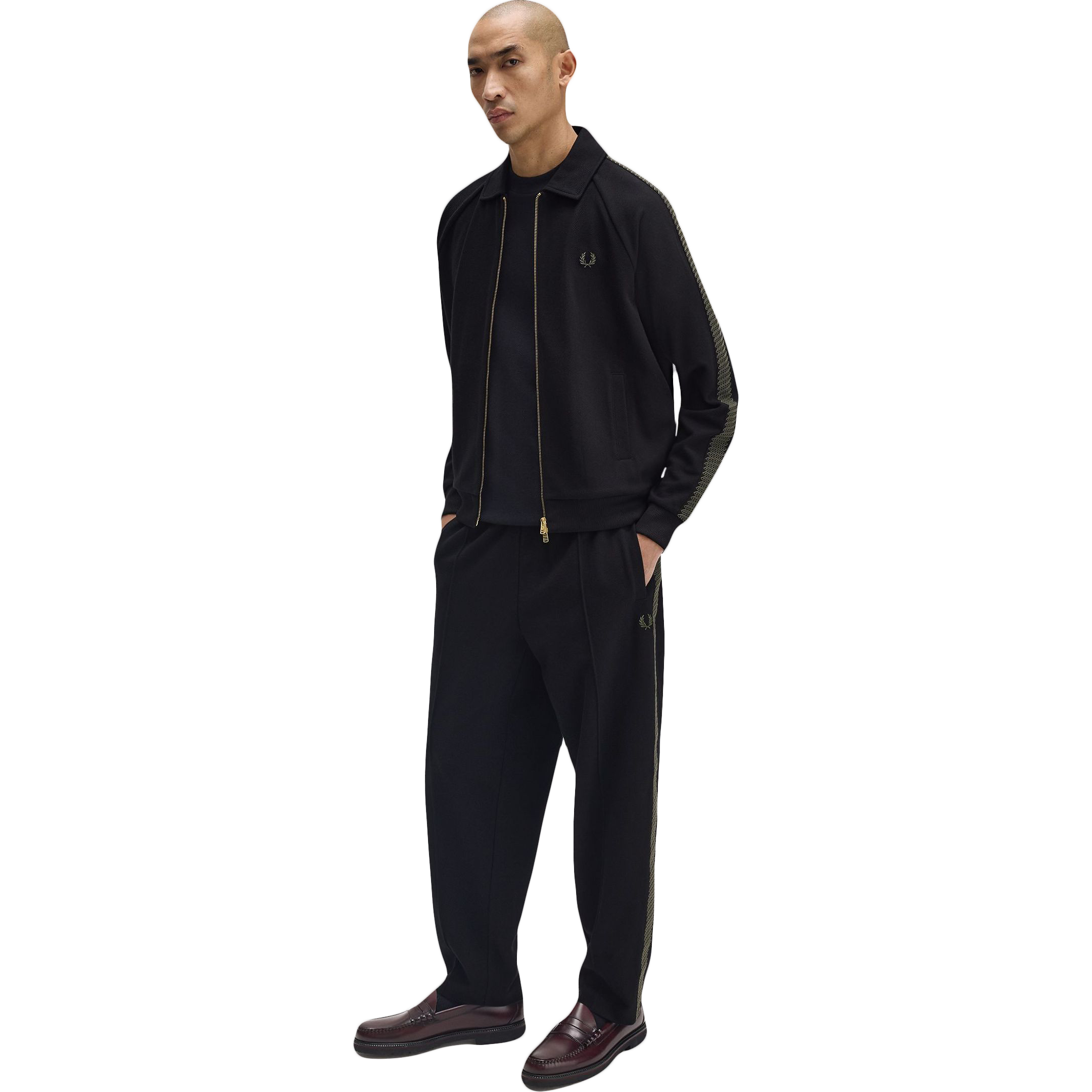 Tennis Grip Taped Track Jacket - Black