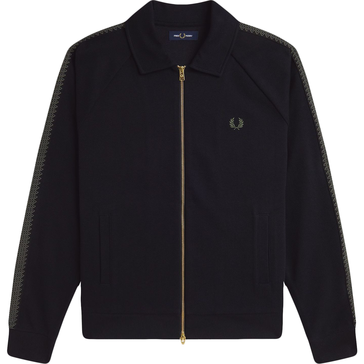 Tennis Grip Taped Track Jacket - Black