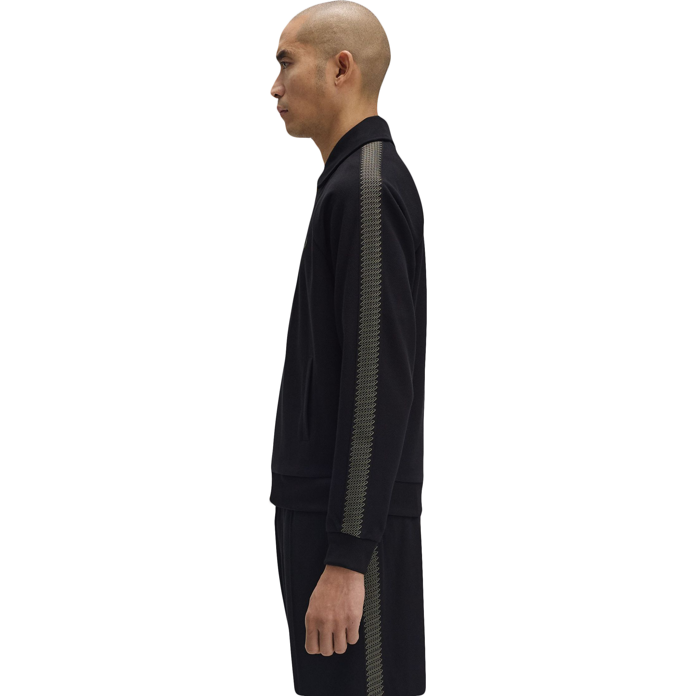 Tennis Grip Taped Track Jacket - Black