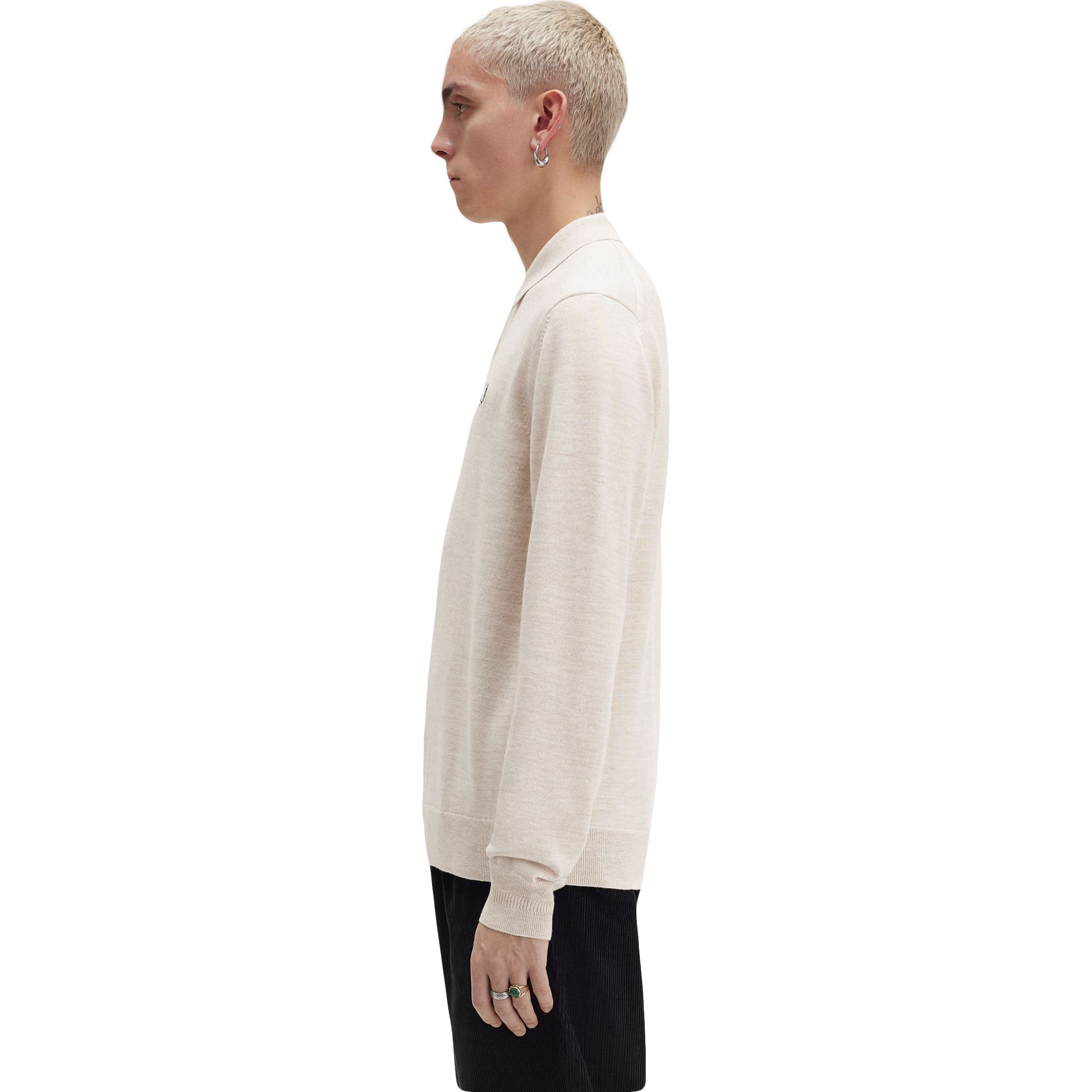 Classic Knitted Shirt - Porridge Marl