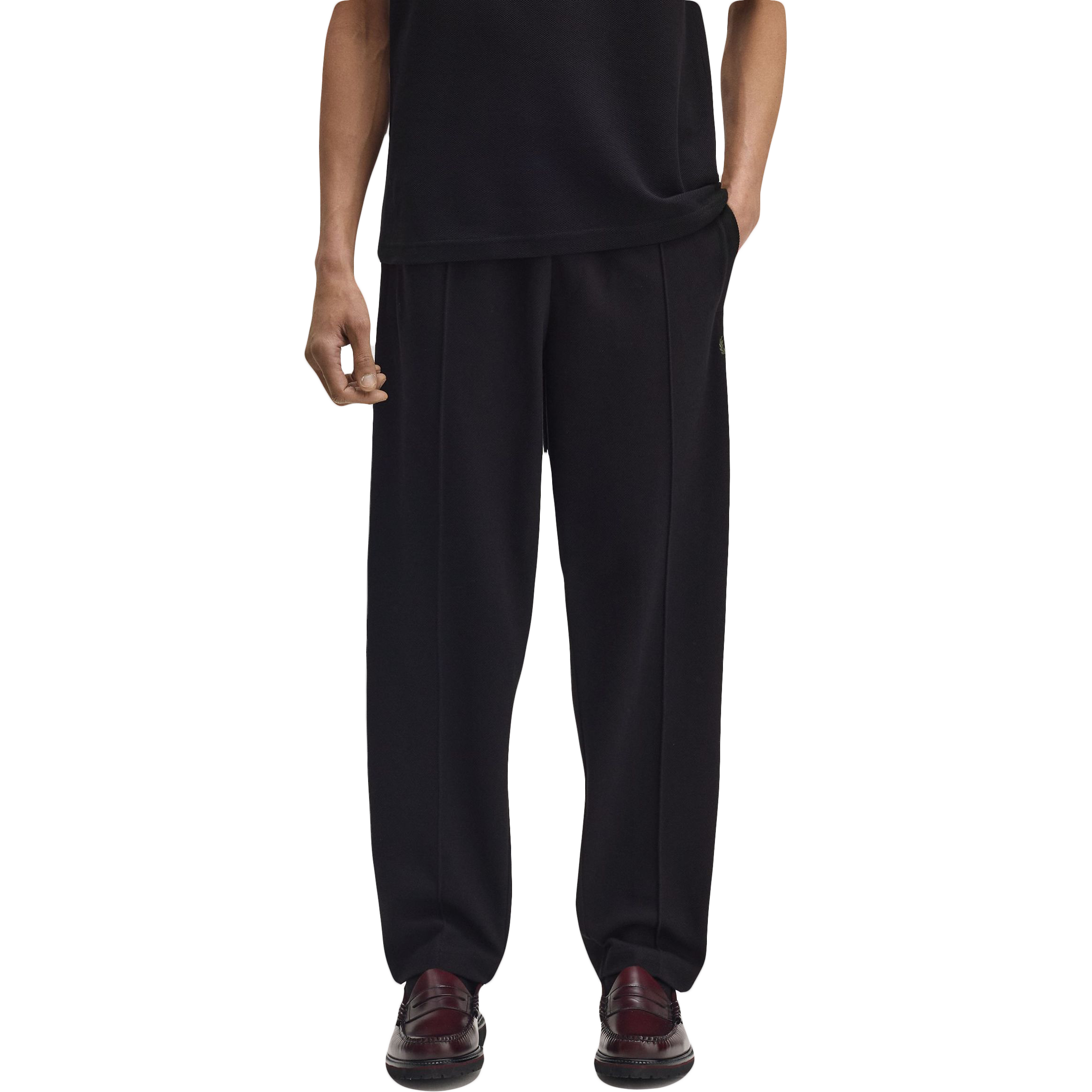 Tennis Grip Taped Track Pant - Black
